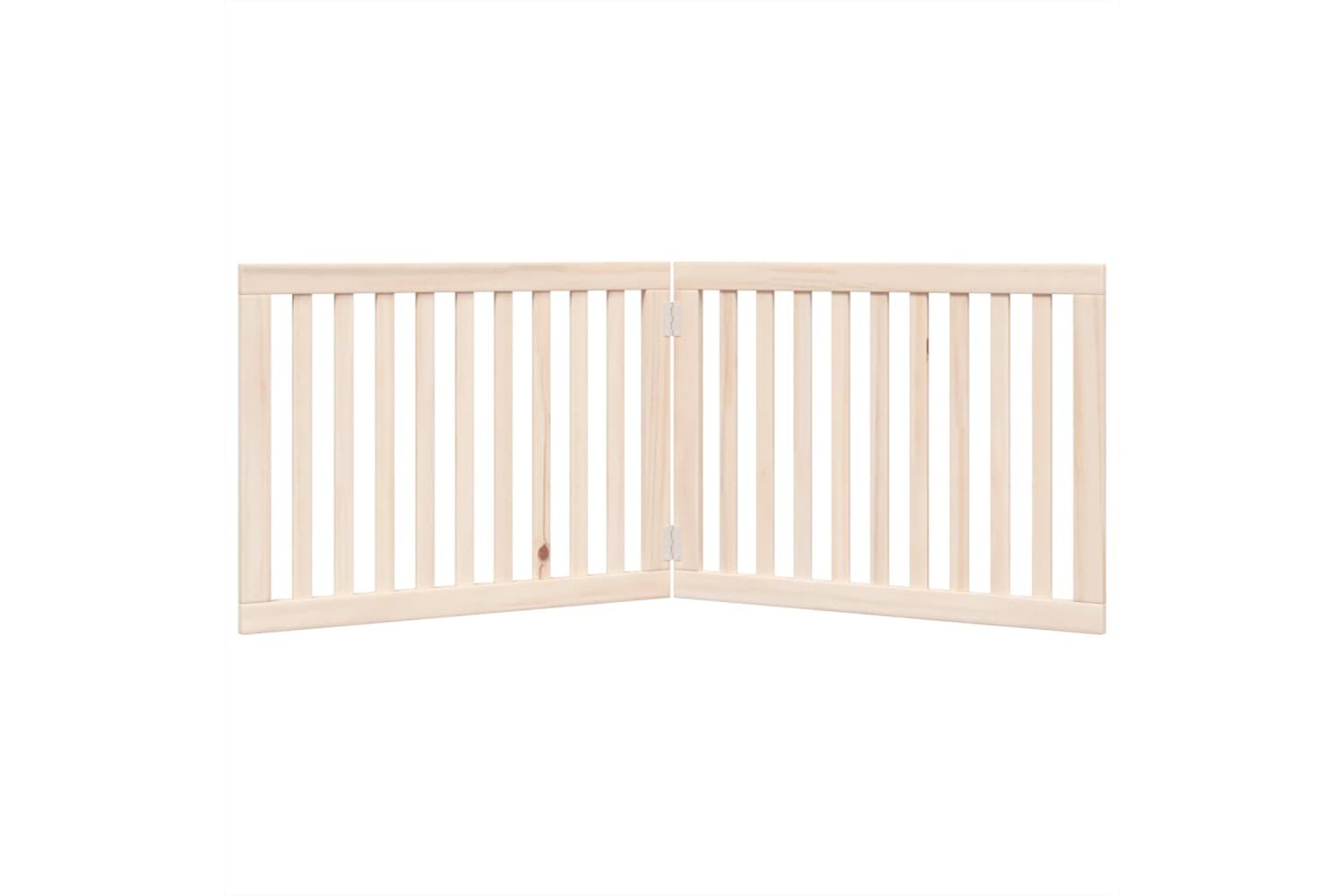 Vidaxl Dog Gate Foldable 2 Panels 160 Cm Poplar Wood-4