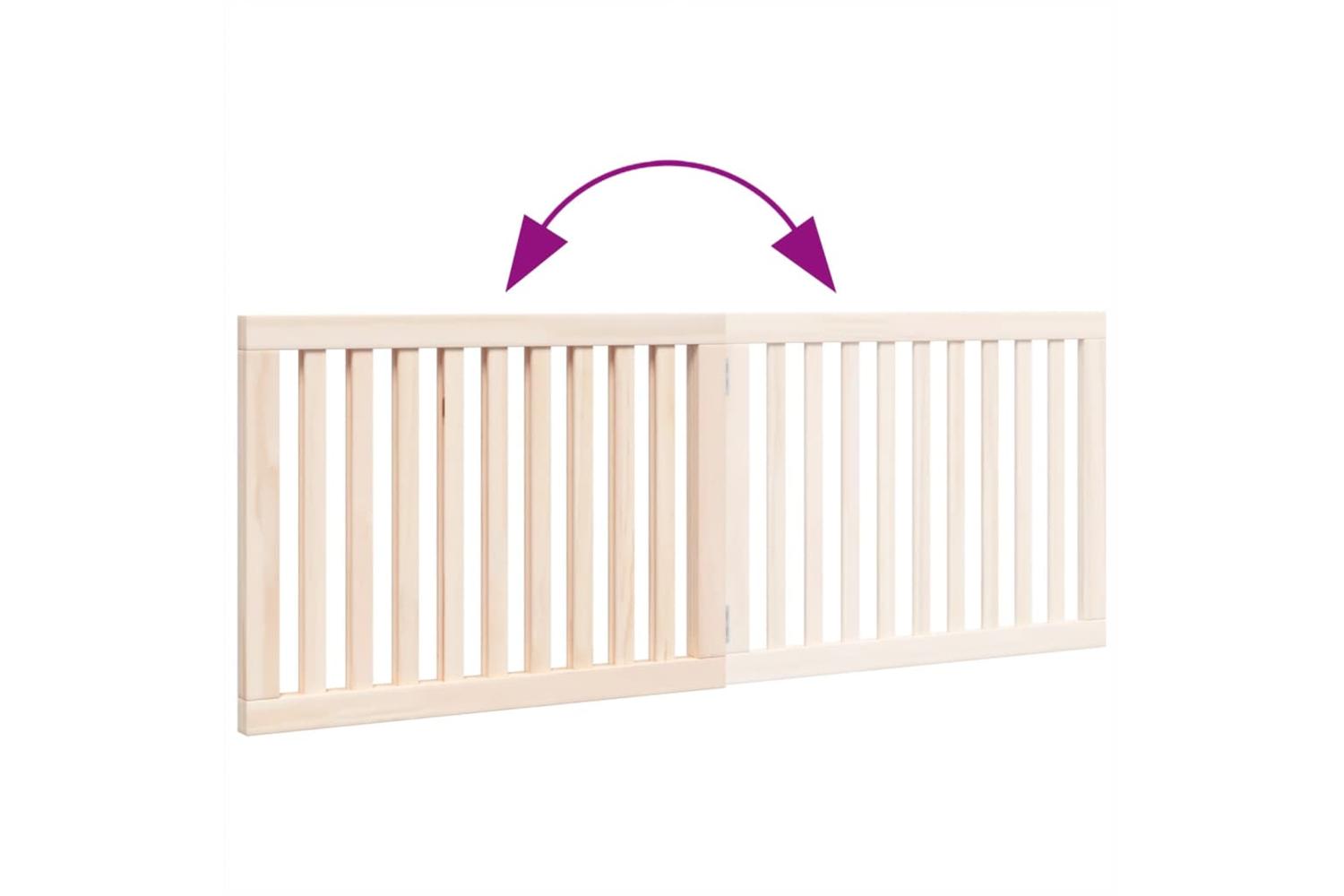 Vidaxl Dog Gate Foldable 2 Panels 160 Cm Poplar Wood-7