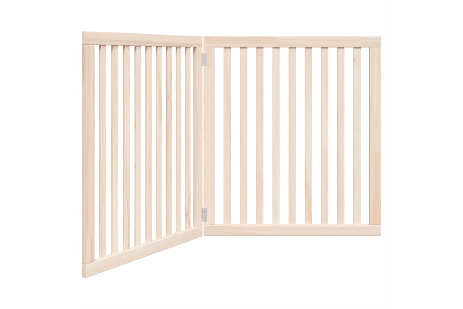 Vidaxl Dog Gate Foldable 2 Panels 160 Cm Poplar Wood-2