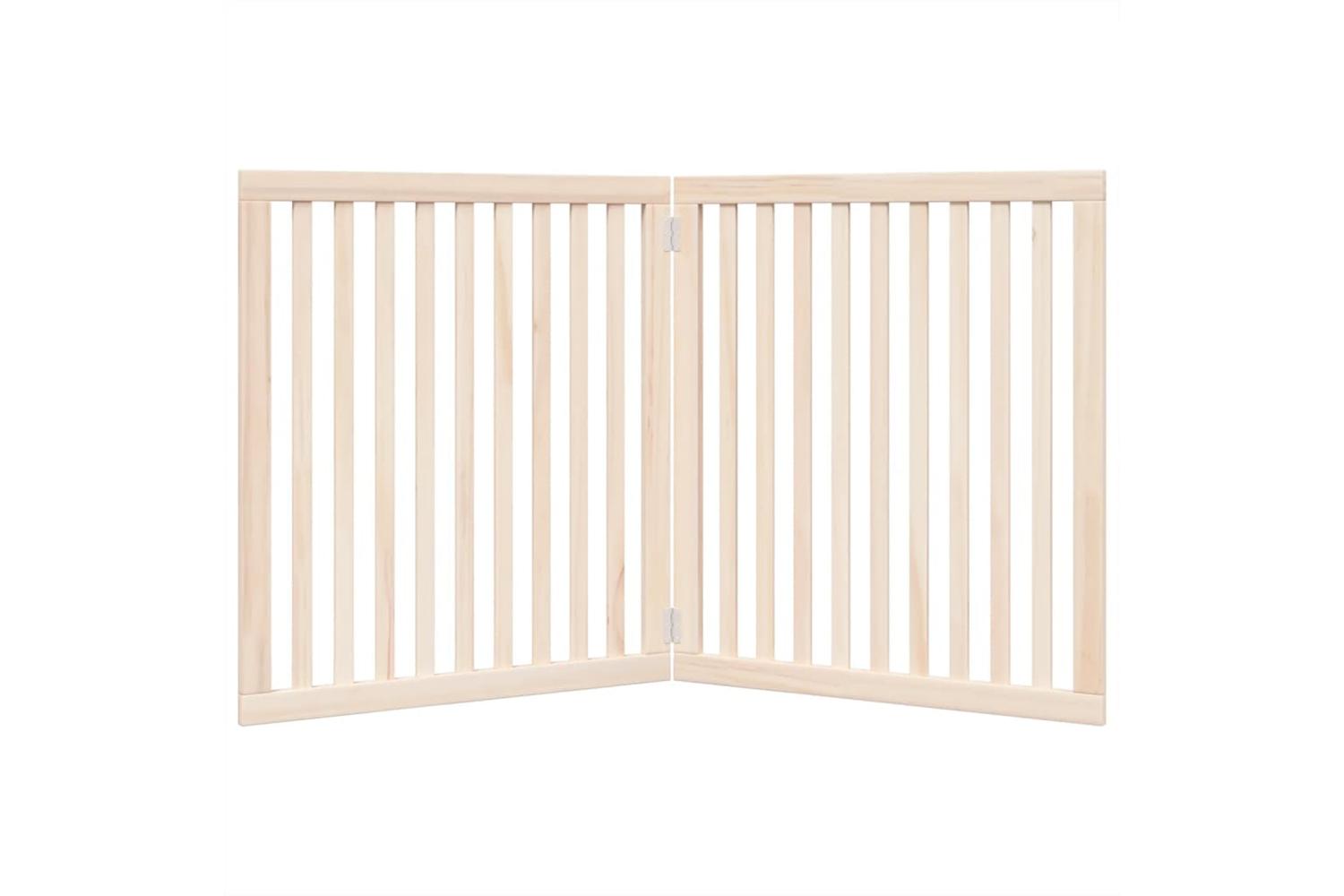 Vidaxl Dog Gate Foldable 2 Panels 160 Cm Poplar Wood-4