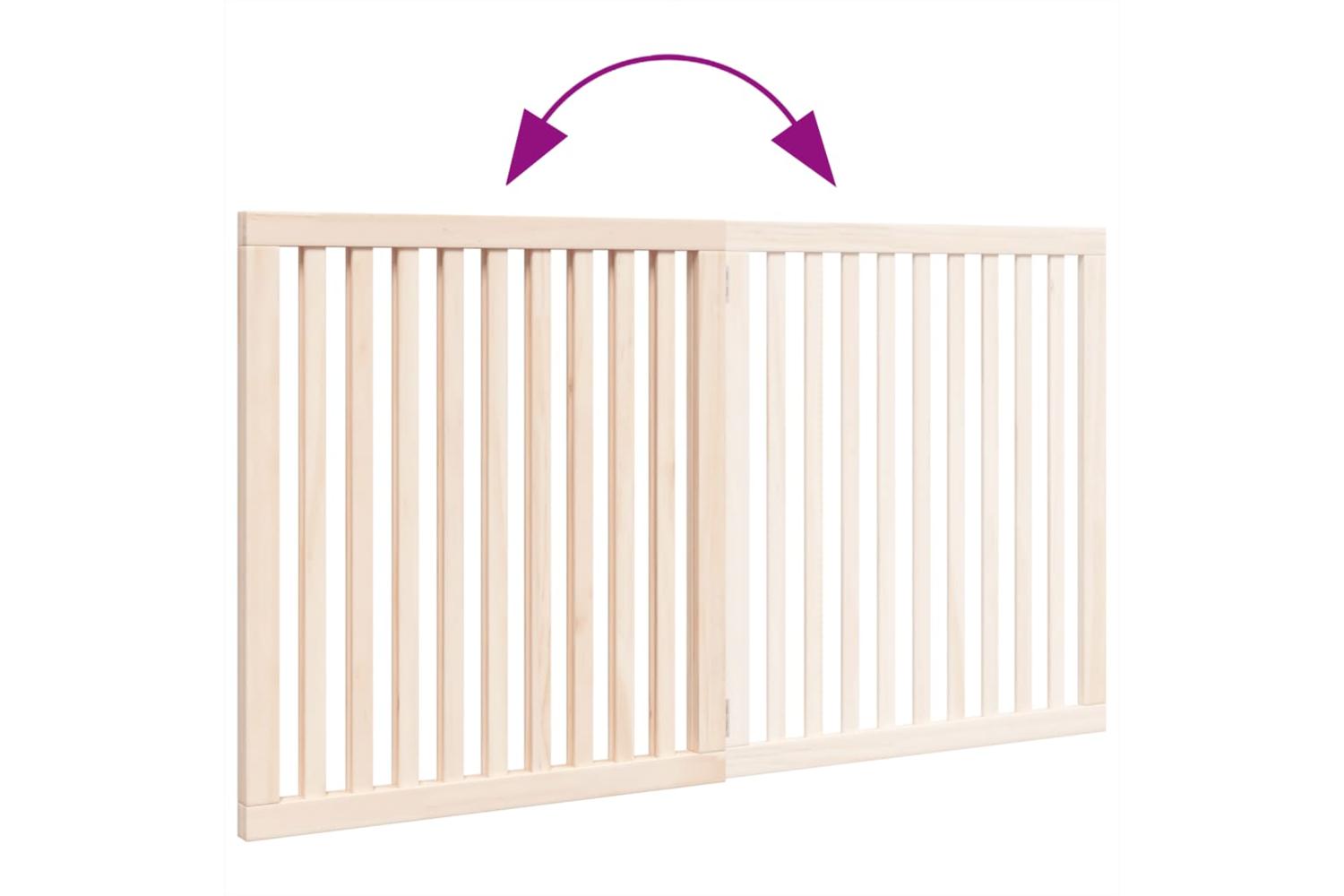 Vidaxl Dog Gate Foldable 2 Panels 160 Cm Poplar Wood-7