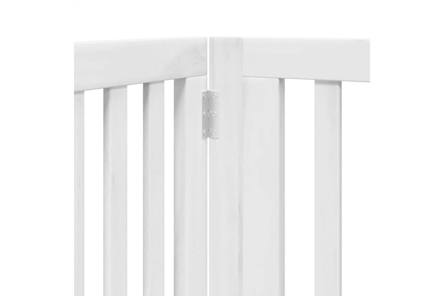 Vidaxl Dog Gate With Door Foldable 4 Panels White 320 Cm Poplar Wood-8