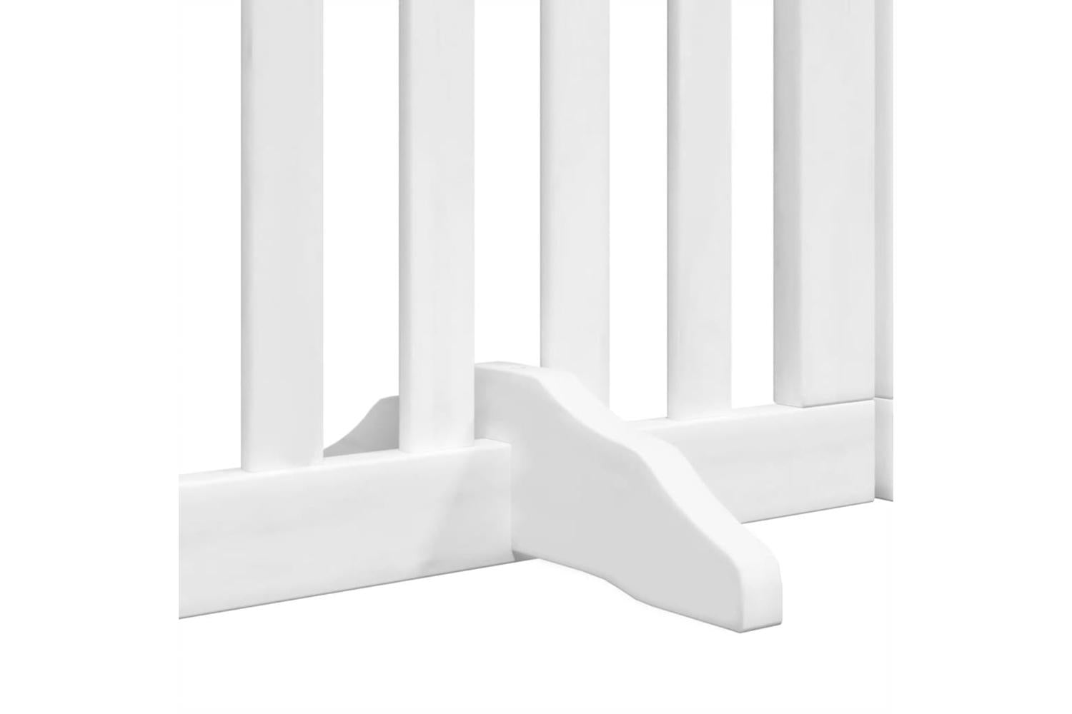 Vidaxl Dog Gate With Door Foldable 4 Panels White 320 Cm Poplar Wood-10
