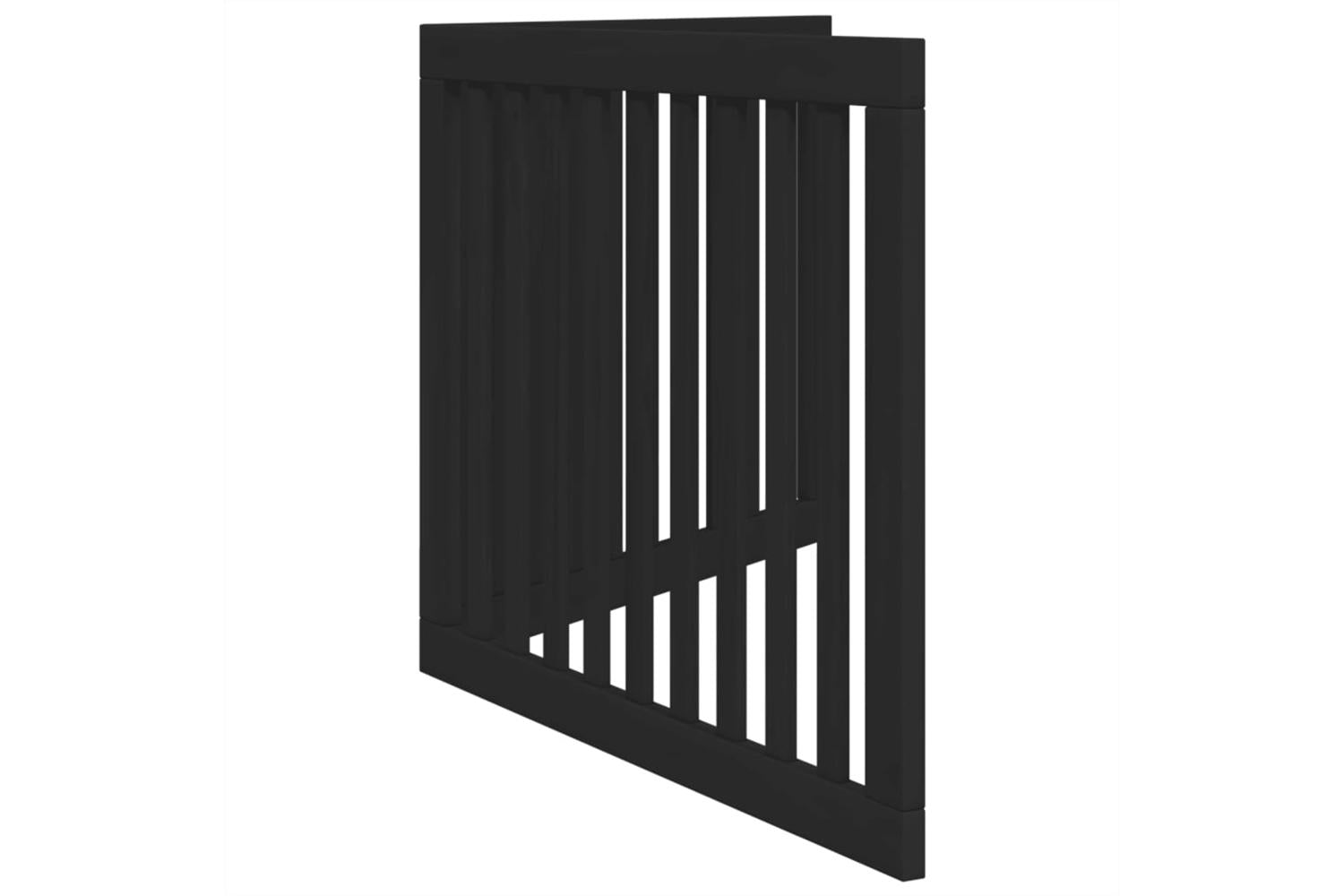 Vidaxl Dog Gate Foldable 2 Panels Black 160 Cm Poplar Wood-5