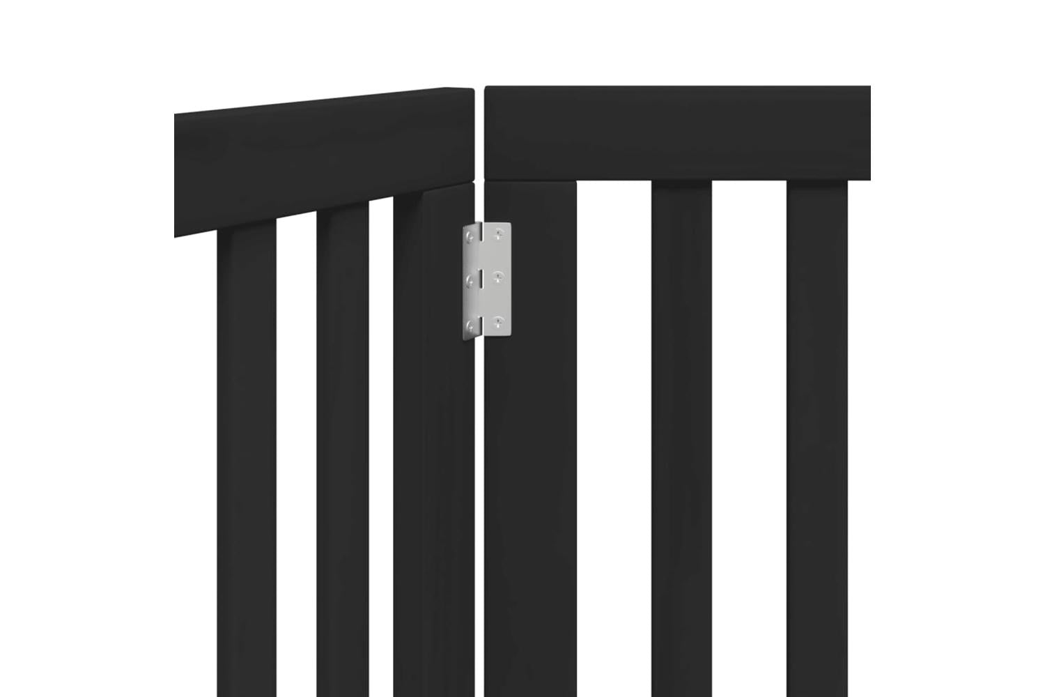 Vidaxl Dog Gate Foldable 2 Panels Black 160 Cm Poplar Wood-8