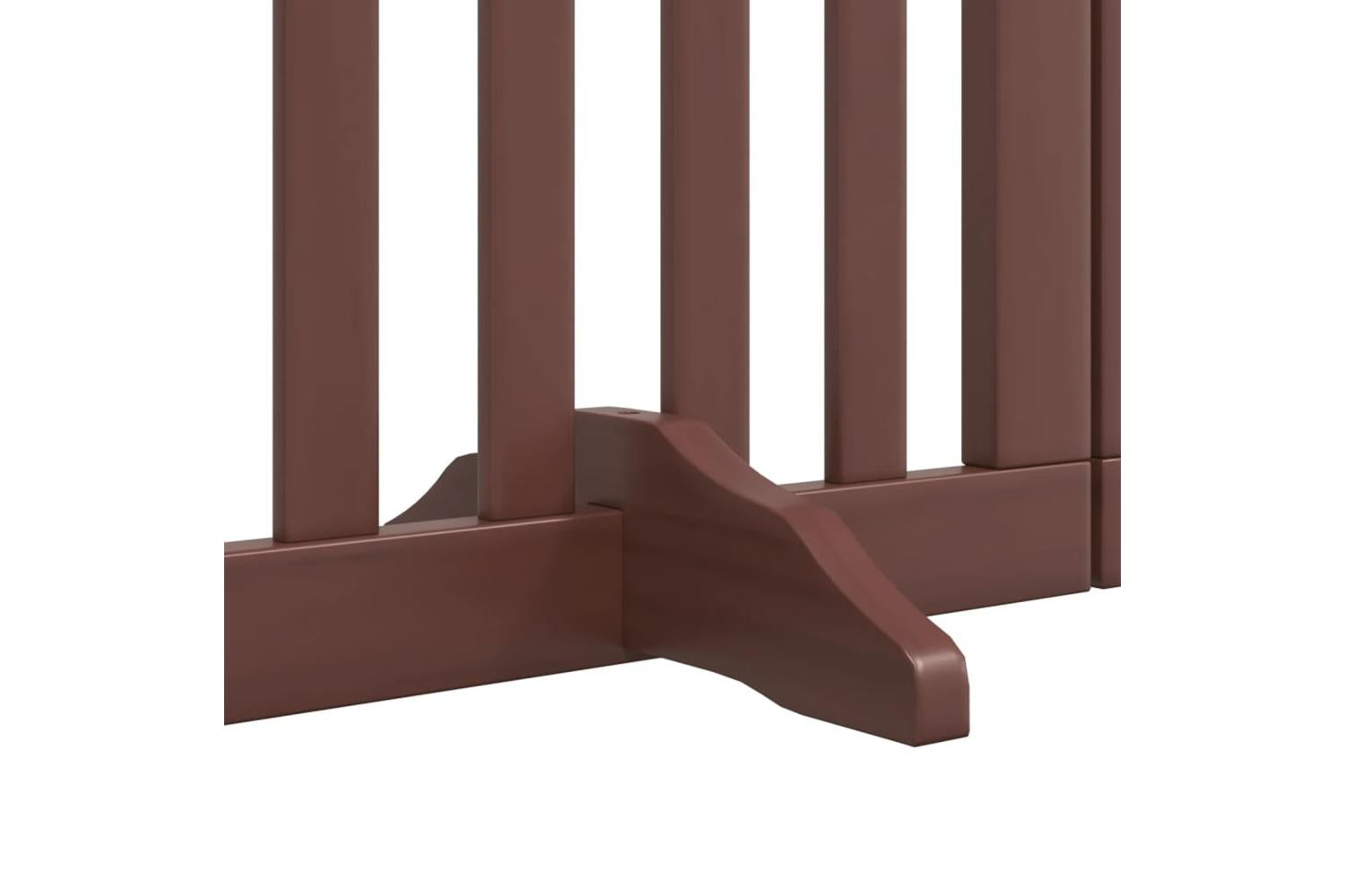 Vidaxl Dog Gate With Door Foldable 6 Panels Brown 300 Cm Poplar Wood-10