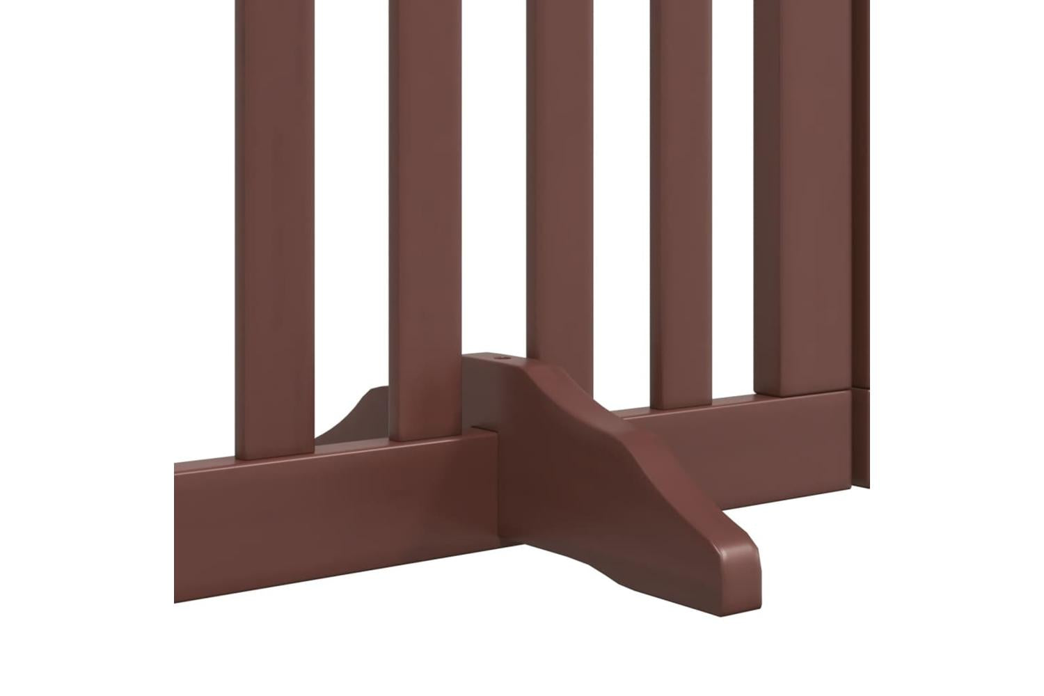 Vidaxl Dog Gate With Door Foldable 6 Panels Brown 300 Cm Poplar Wood-10