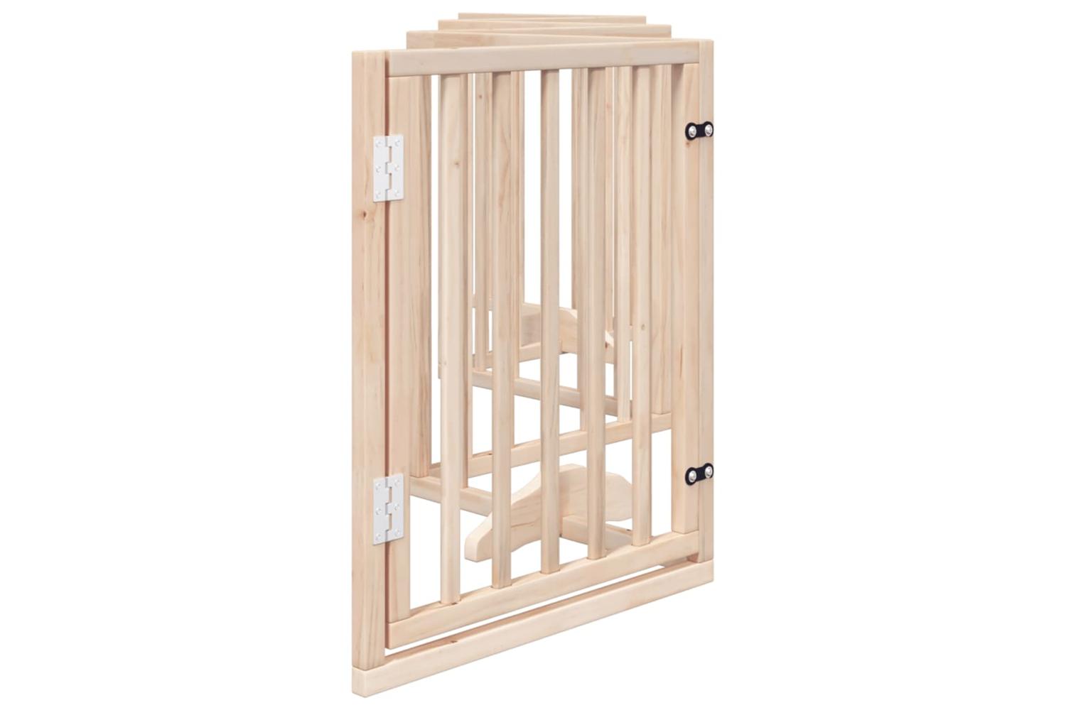 Vidaxl Dog Gate With Door Foldable 6 Panels 300 Cm Poplar Wood-5