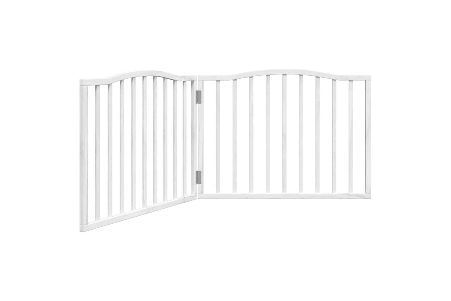 Vidaxl Dog Gate Foldable 2 Panels White 160 Cm Poplar Wood