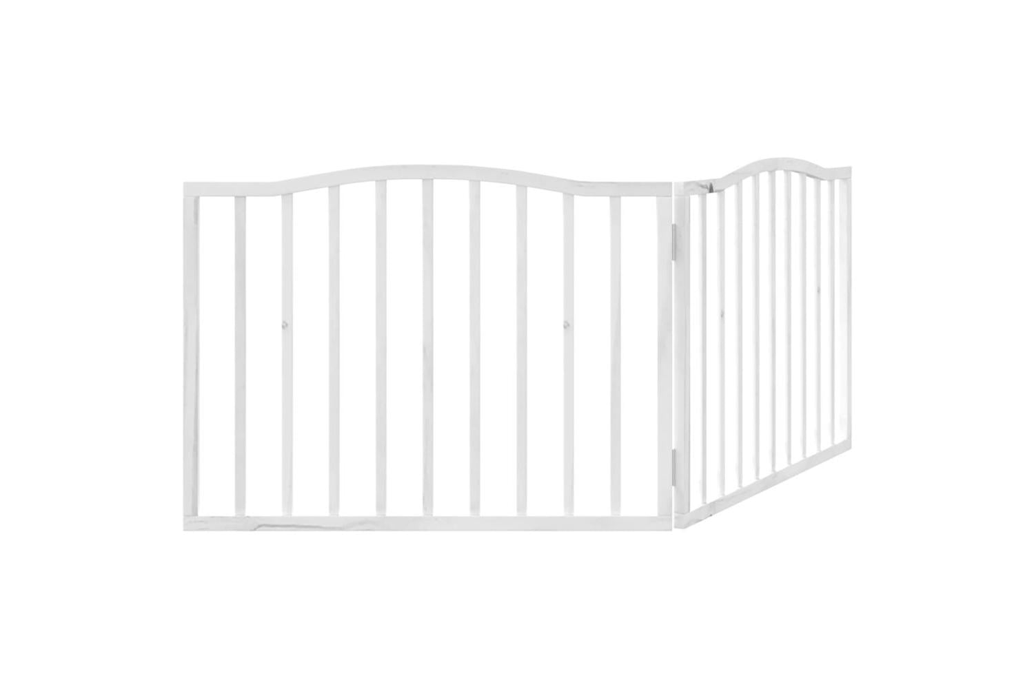 Vidaxl Dog Gate Foldable 2 Panels White 160 Cm Poplar Wood-6