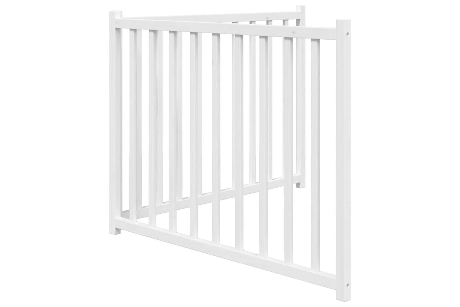 Vidaxl Dog Gate Foldable 2 Panels White 160 Cm Solid Wood Fir-5