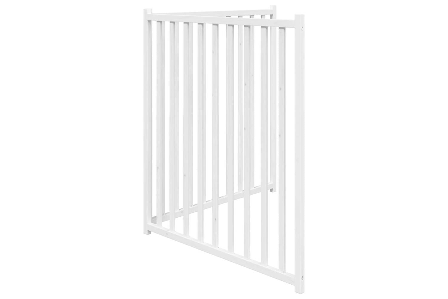 Vidaxl Dog Gate Foldable 2 Panels White 160 Cm Solid Wood Fir-5