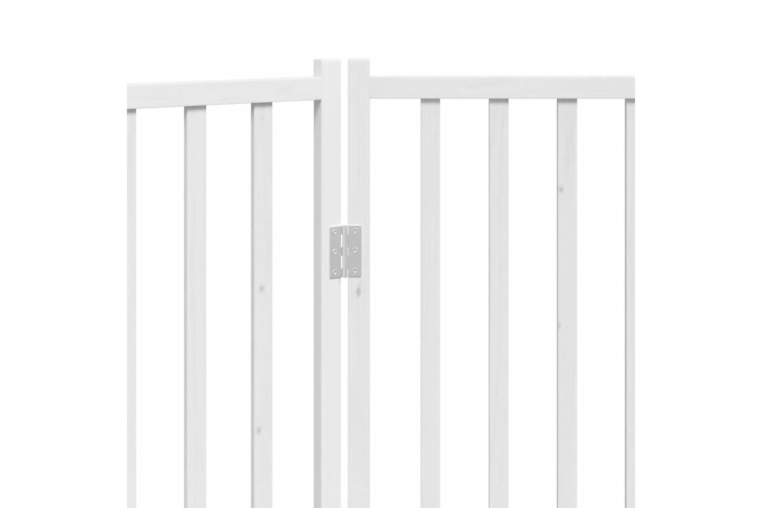 Vidaxl Dog Gate Foldable 2 Panels White 160 Cm Solid Wood Fir-8