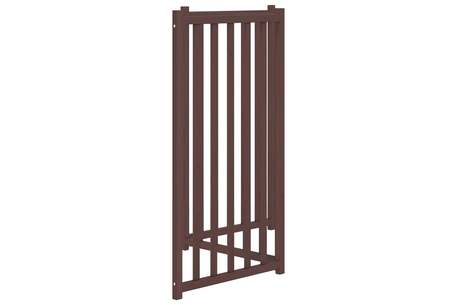 Vidaxl Dog Gate Foldable 3 Panels Brown Oak 150 Cm Solid Wood Fir-5