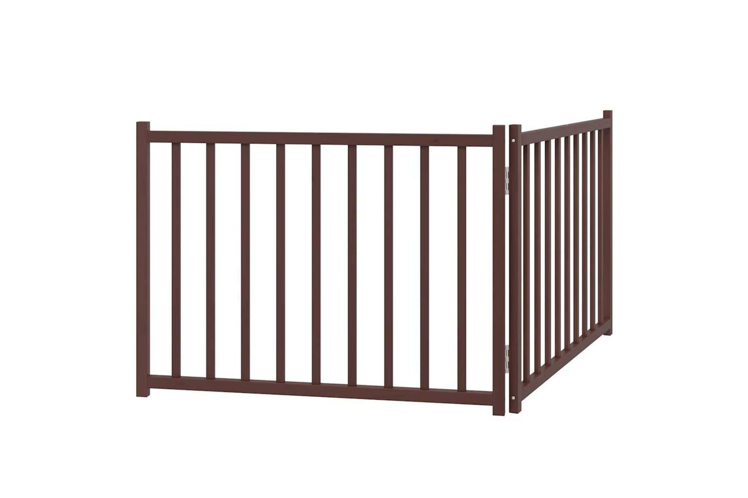 Vidaxl Dog Gate Foldable 2 Panels Brown Oak 160 Cm Solid Wood Fir-6