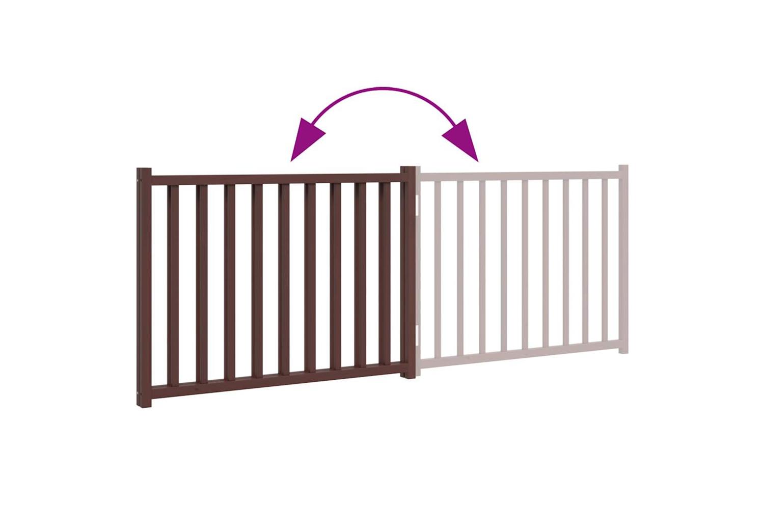 Vidaxl Dog Gate Foldable 2 Panels Brown Oak 160 Cm Solid Wood Fir-7