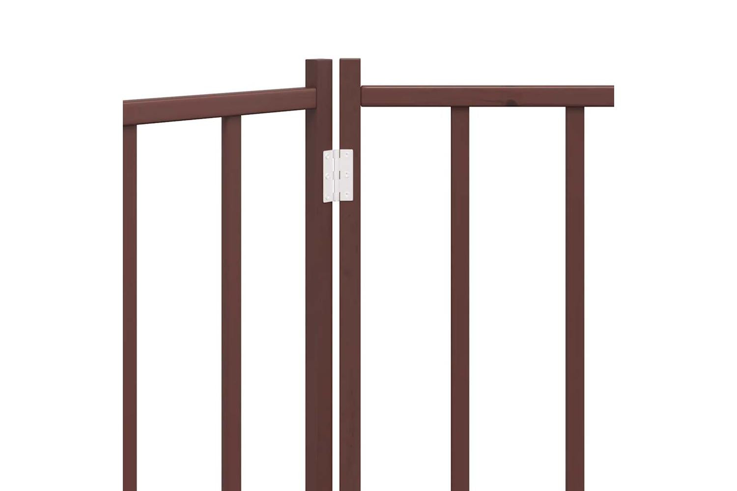 Vidaxl Dog Gate Foldable 2 Panels Brown Oak 160 Cm Solid Wood Fir-8