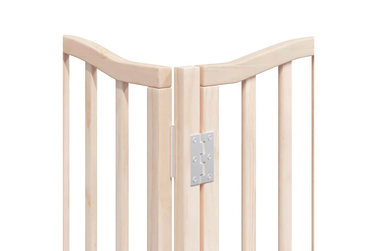 Vidaxl Dog Gate With Door Foldable 15 Panels 750 Cm Poplar Wood-10
