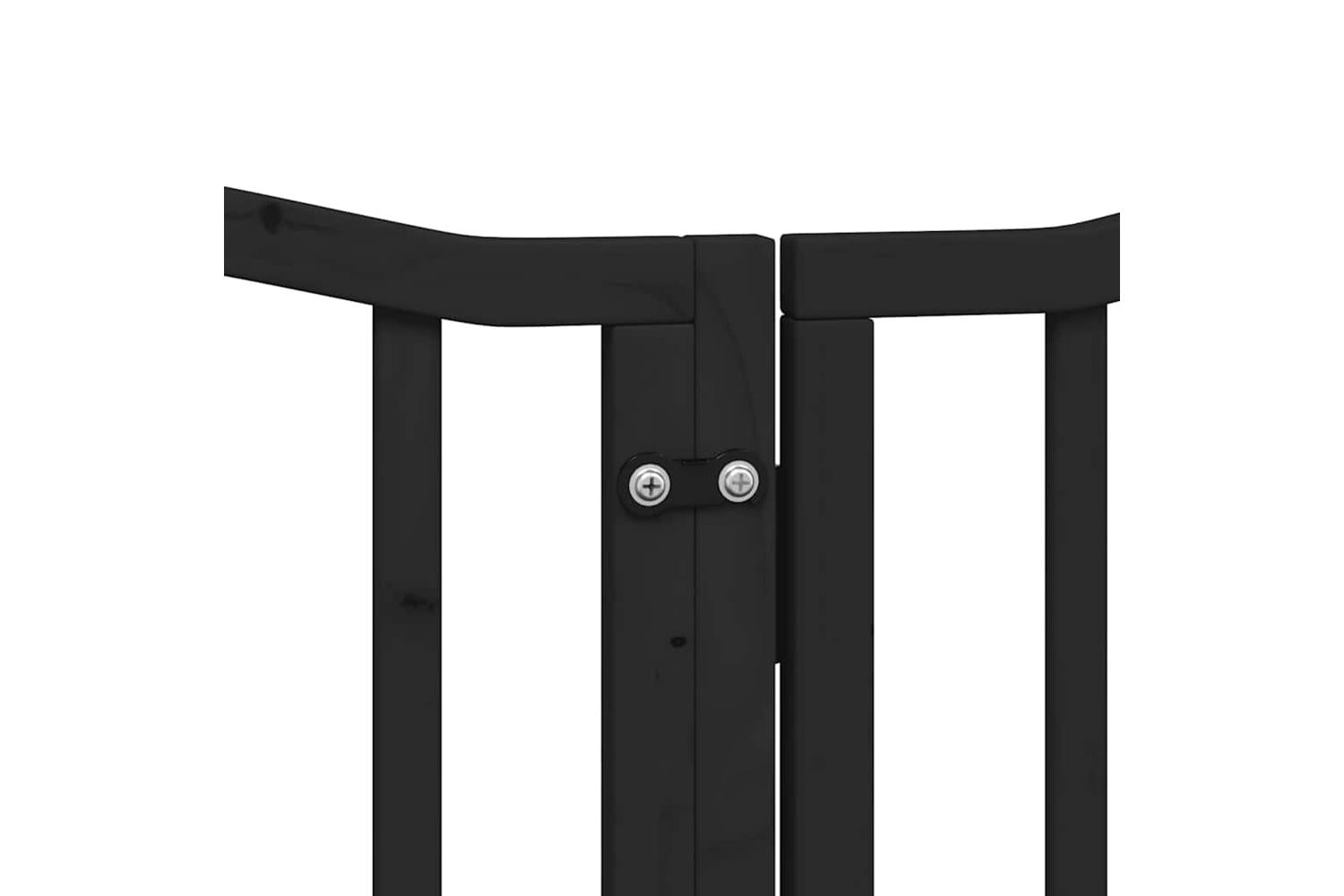 Vidaxl Dog Gate With Door Foldable 15 Panels Black 750 Cm Poplar Wood-7