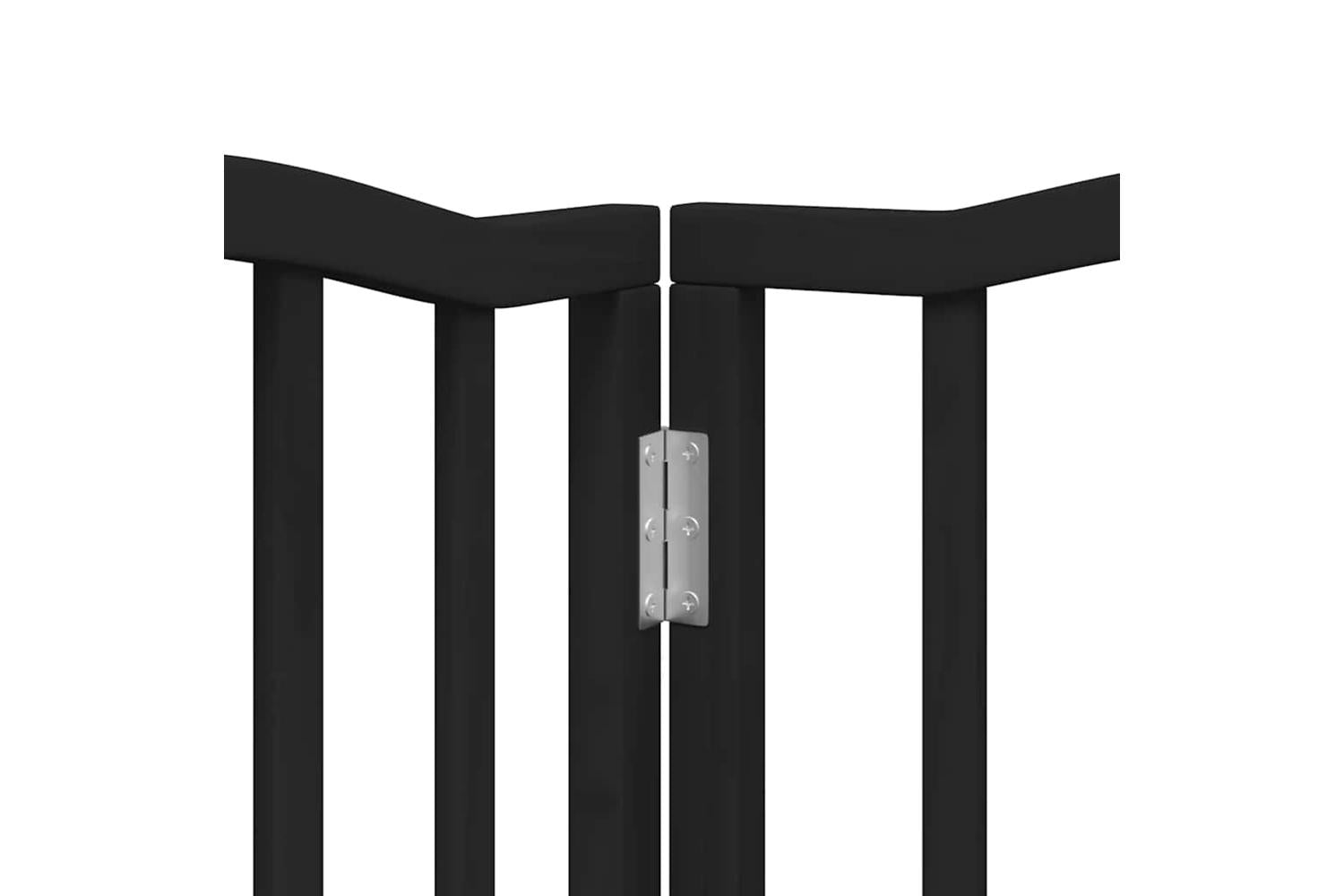 Vidaxl Dog Gate With Door Foldable 15 Panels Black 750 Cm Poplar Wood-9
