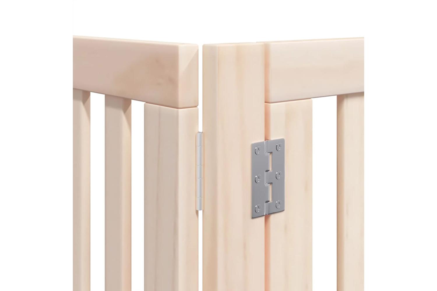 Vidaxl Dog Gate With Door Foldable 12 Panels 960 Cm Poplar Wood-10