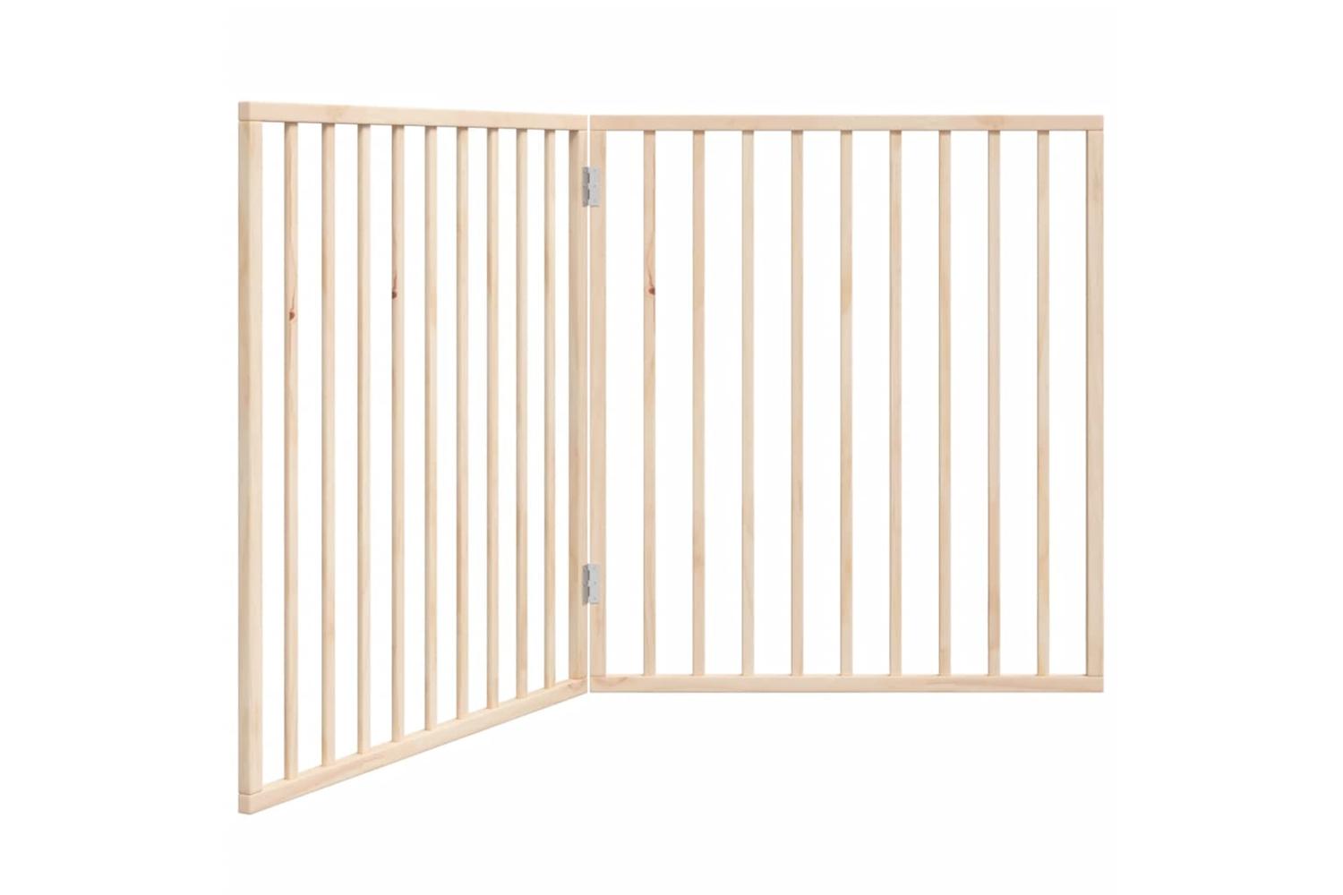 Vidaxl Dog Gate Foldable 2 Panels 160 Cm Poplar Wood-2
