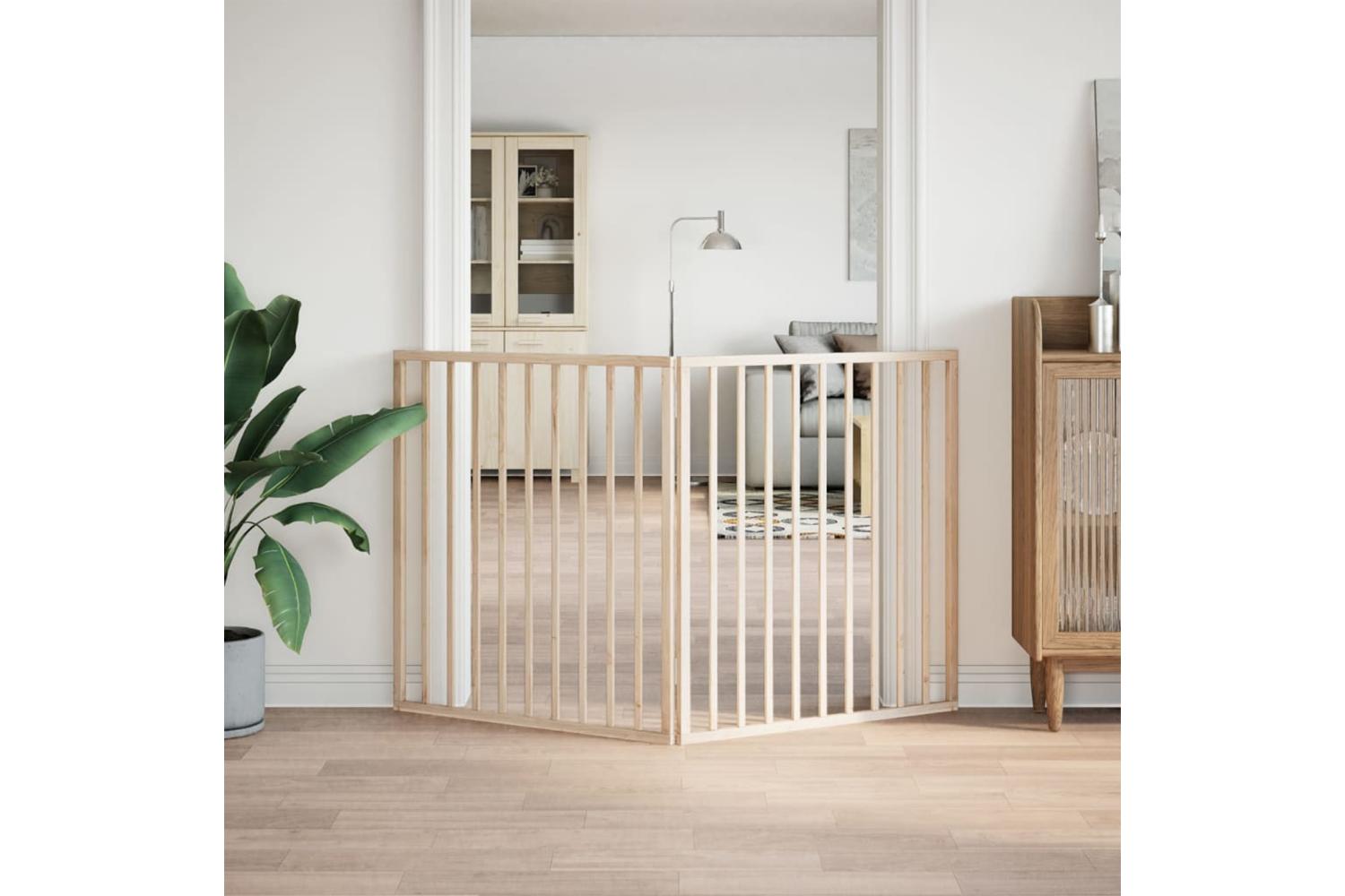 Vidaxl Dog Gate Foldable 2 Panels 160 Cm Poplar Wood-3