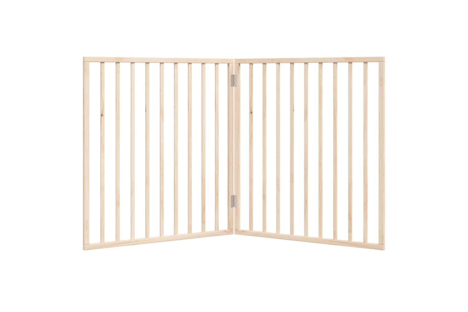 Vidaxl Dog Gate Foldable 2 Panels 160 Cm Poplar Wood-4