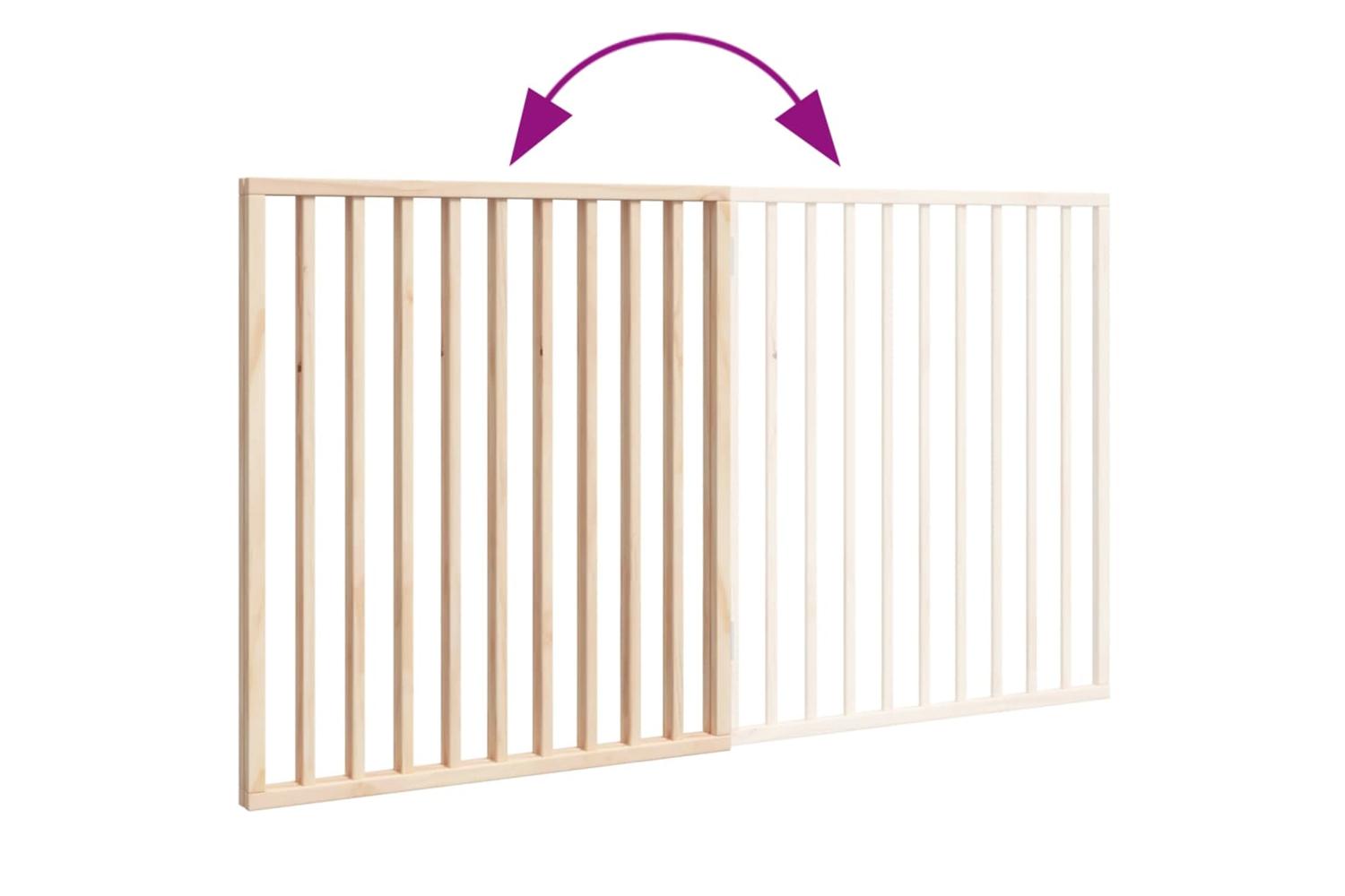 Vidaxl Dog Gate Foldable 2 Panels 160 Cm Poplar Wood-7