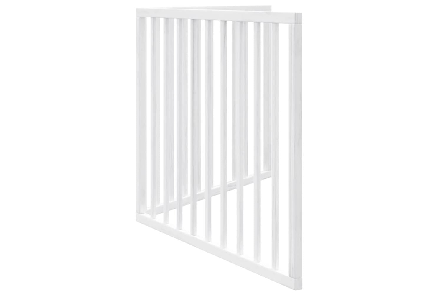 Vidaxl Dog Gate Foldable 2 Panels White 160 Cm Poplar Wood-5