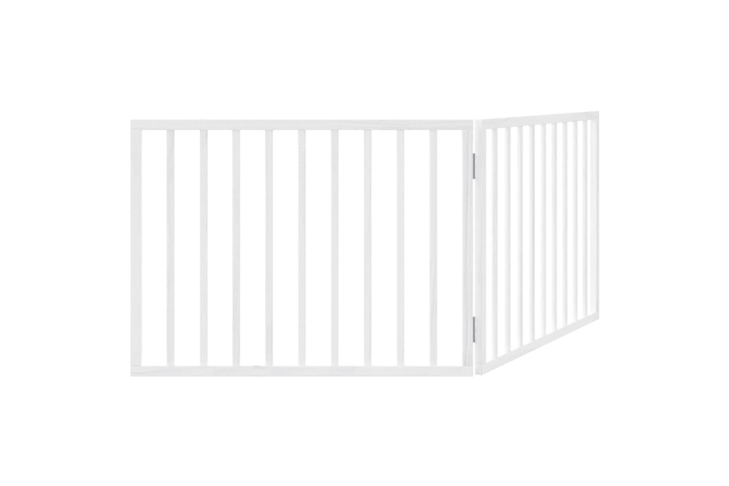 Vidaxl Dog Gate Foldable 2 Panels White 160 Cm Poplar Wood-6