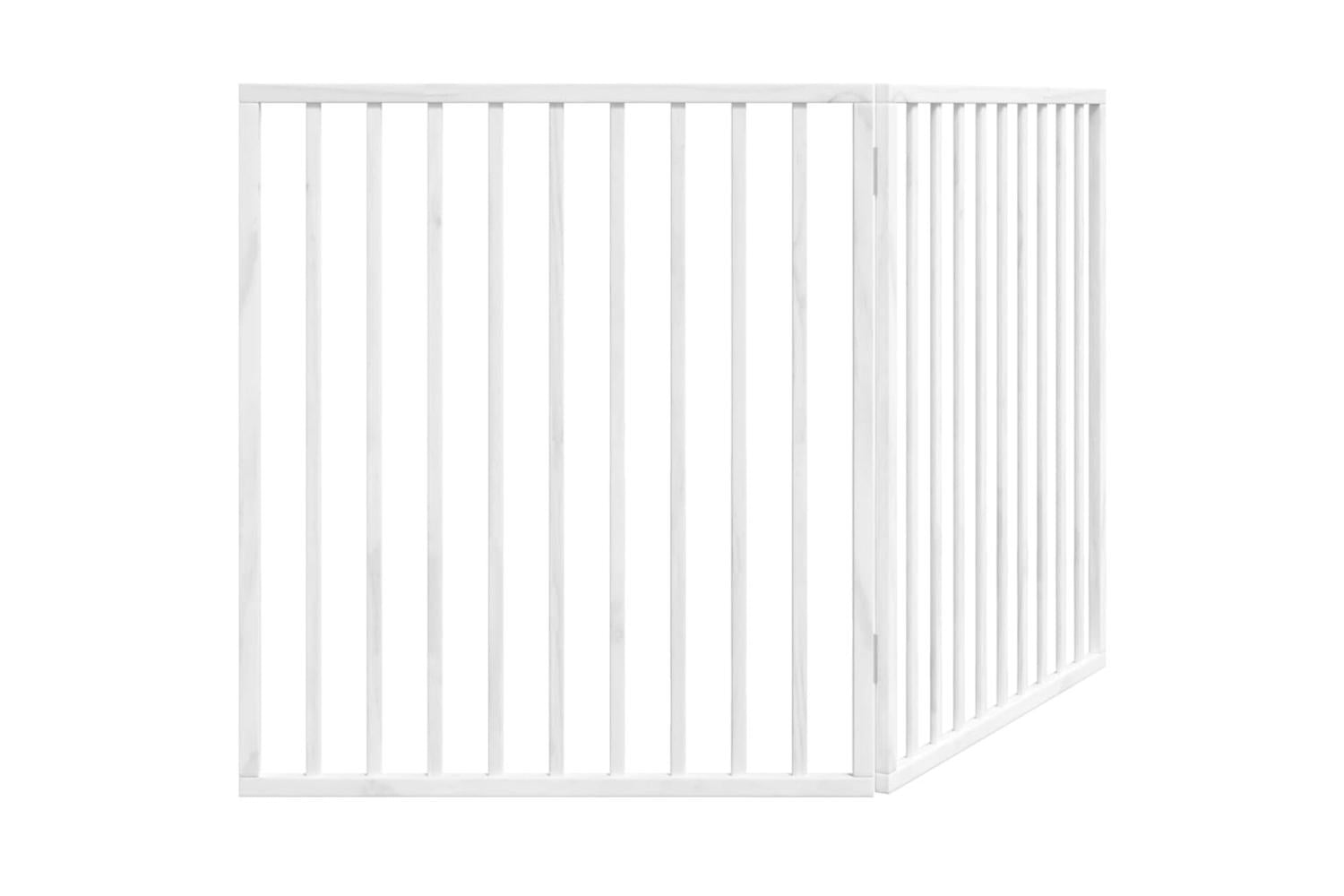 Vidaxl Dog Gate Foldable 2 Panels White 160 Cm Poplar Wood-6