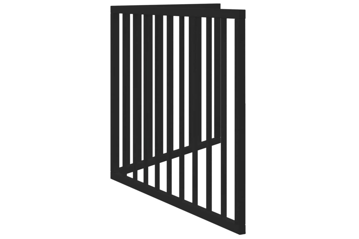 Vidaxl Dog Gate Foldable 2 Panels Black 160 Cm Poplar Wood-5