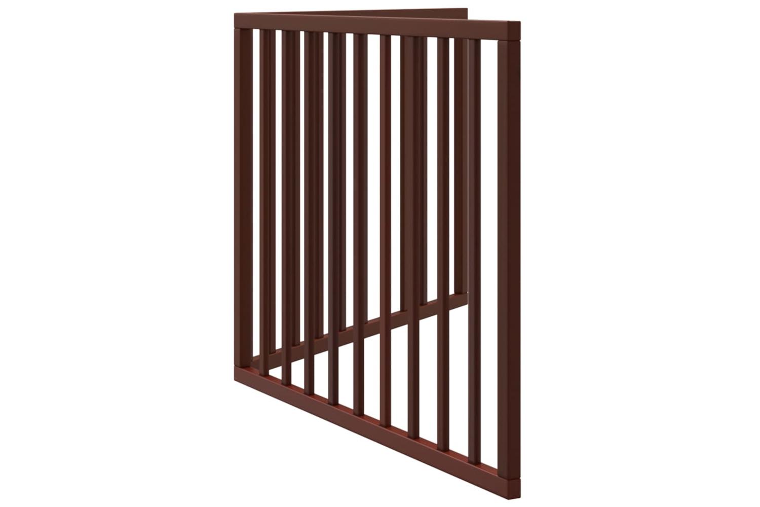 Vidaxl Dog Gate Foldable 2 Panels Brown 160 Cm Poplar Wood-5