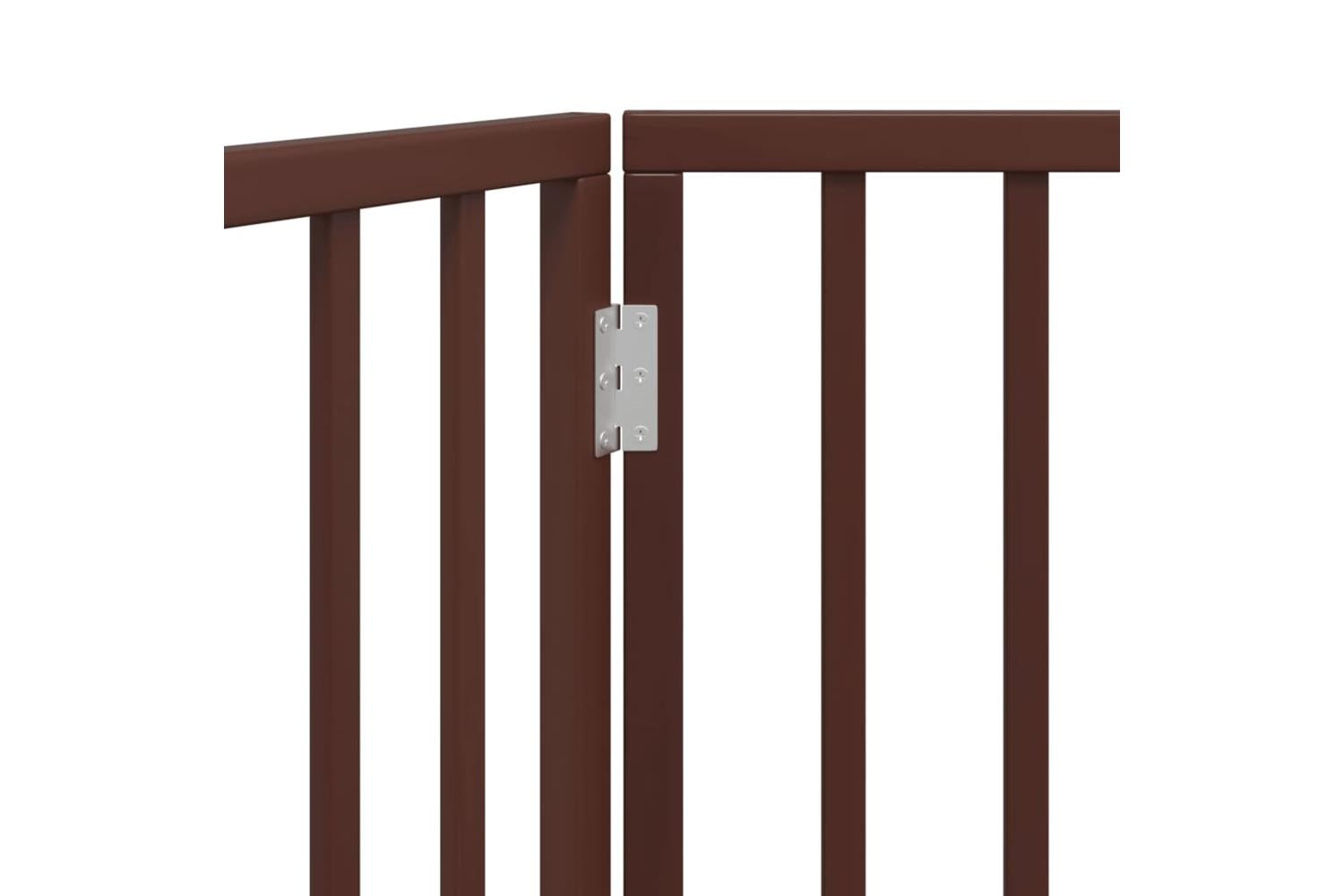 Vidaxl Dog Gate Foldable 2 Panels Brown 160 Cm Poplar Wood-8