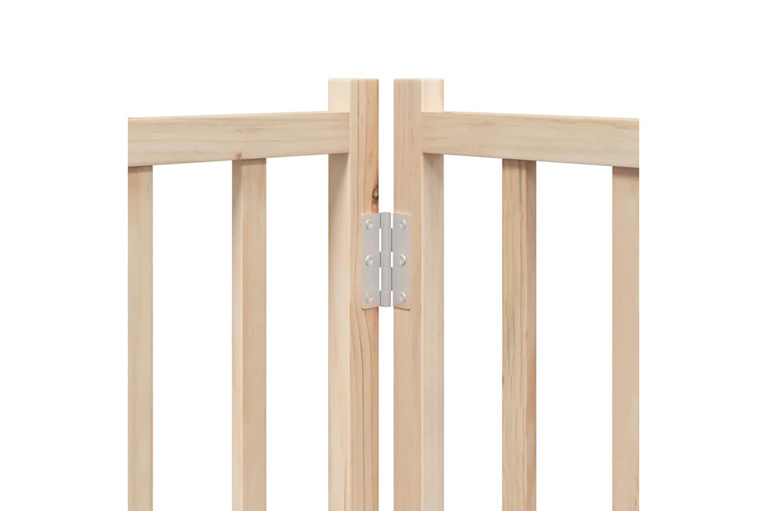 Vidaxl Dog Gate With Door Foldable 12 Panels 960 Cm Poplar Wood-9