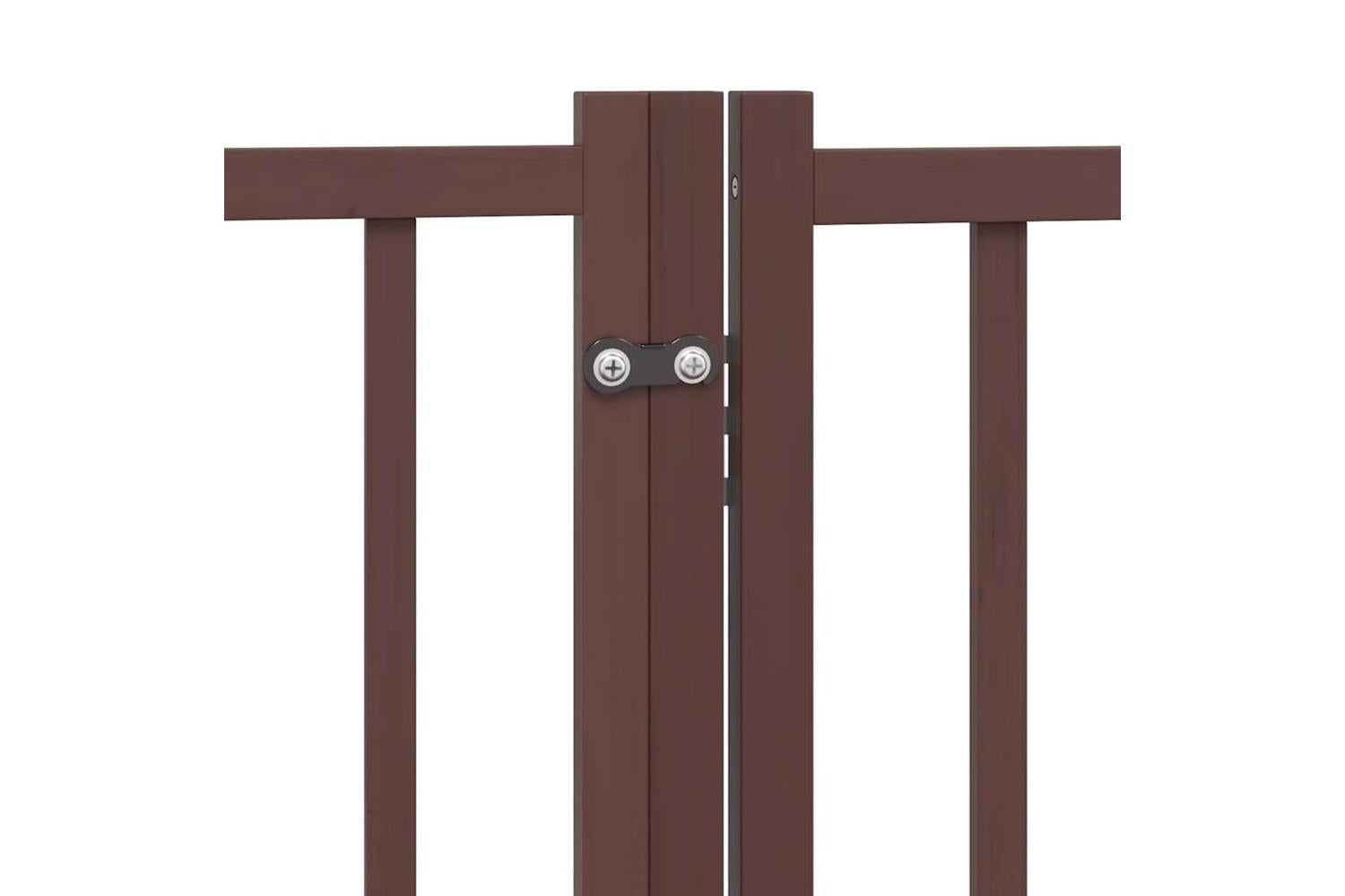 Vidaxl Dog Gate With Door Foldable 10 Panels Brown 800 Cm Poplar Wood-7