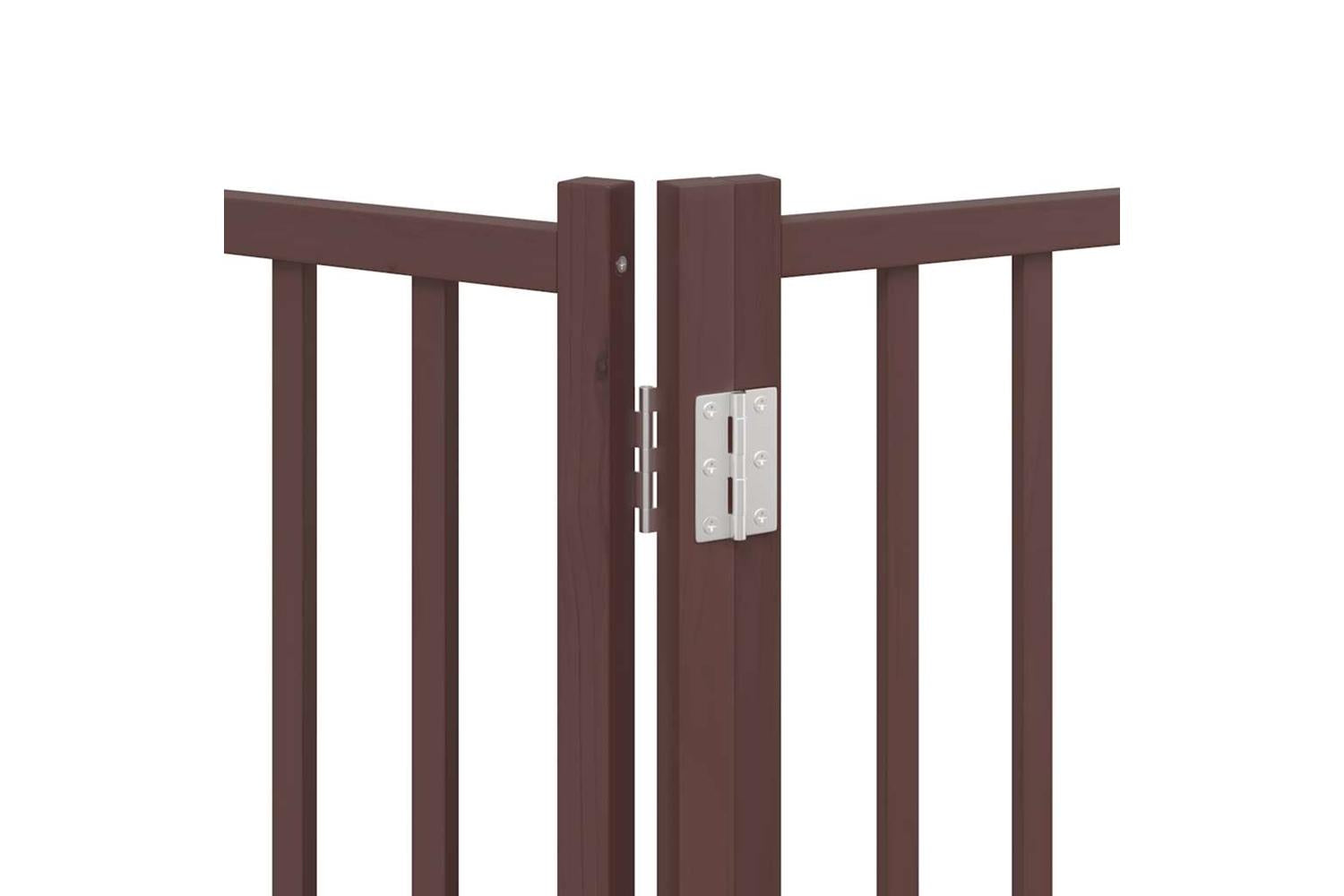 Vidaxl Dog Gate With Door Foldable 10 Panels Brown 800 Cm Poplar Wood-10