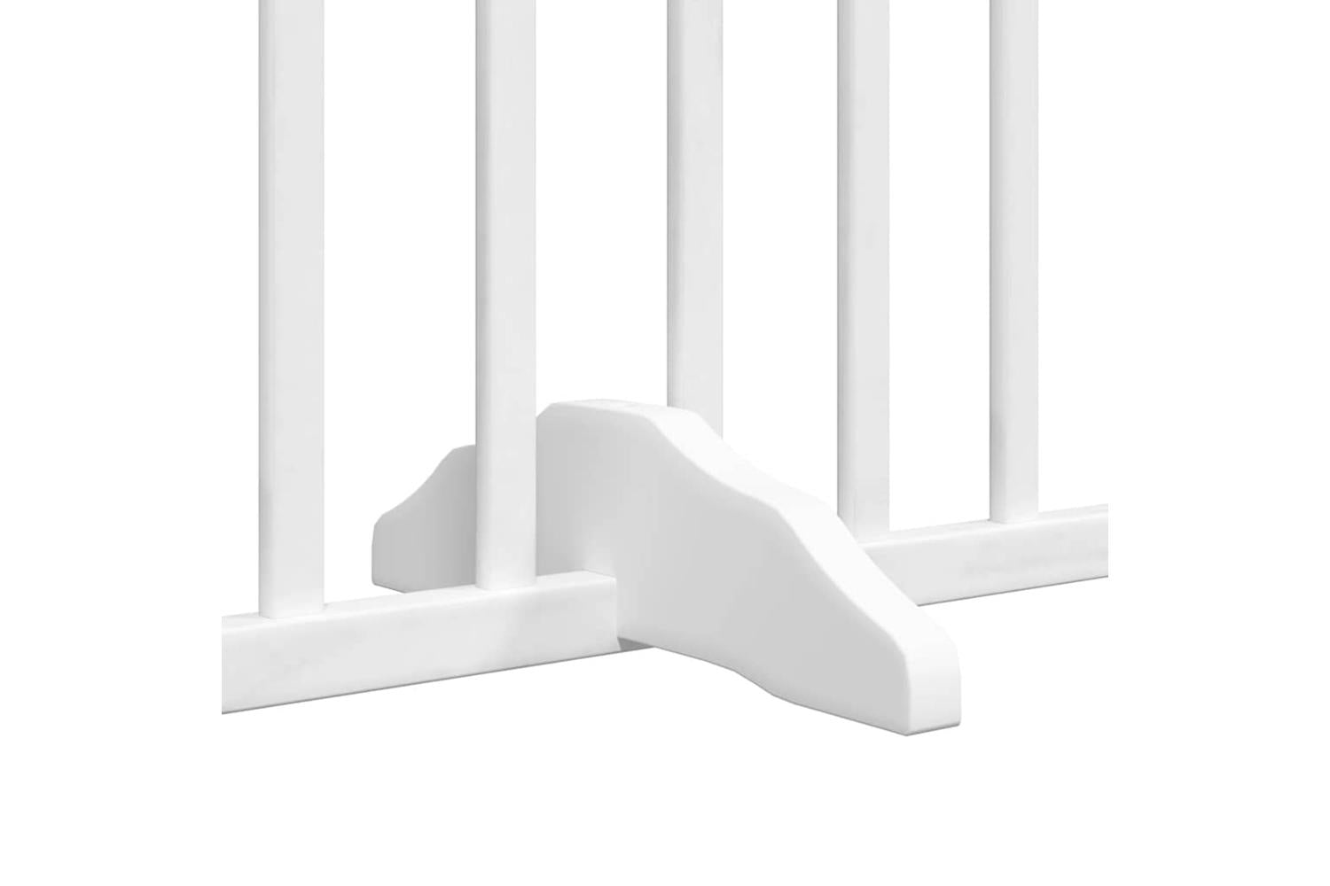 Vidaxl Dog Gate With Door Foldable 6 Panels White 480 Cm Poplar Wood-8