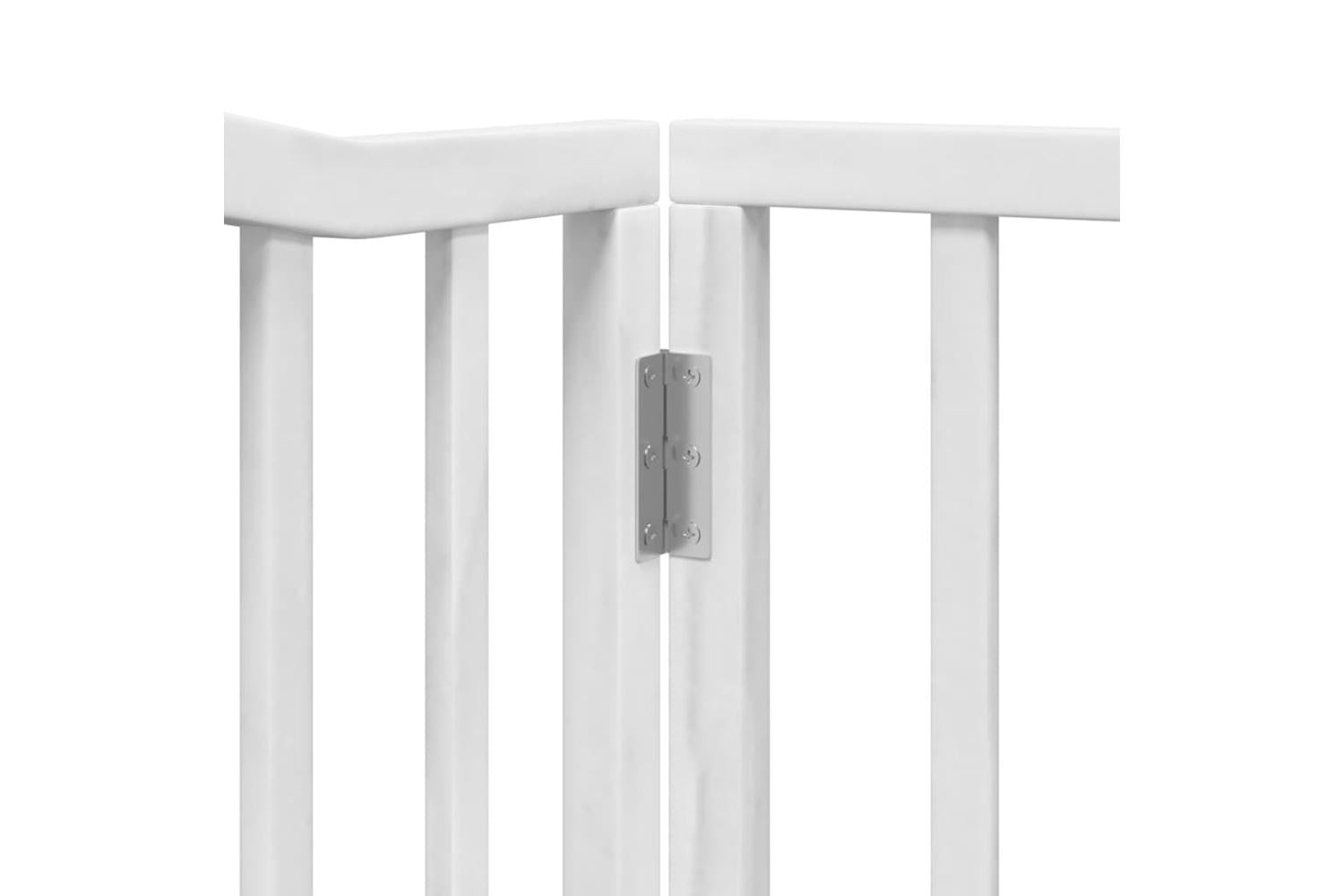 Vidaxl Dog Gate With Door Foldable 6 Panels White 480 Cm Poplar Wood-9