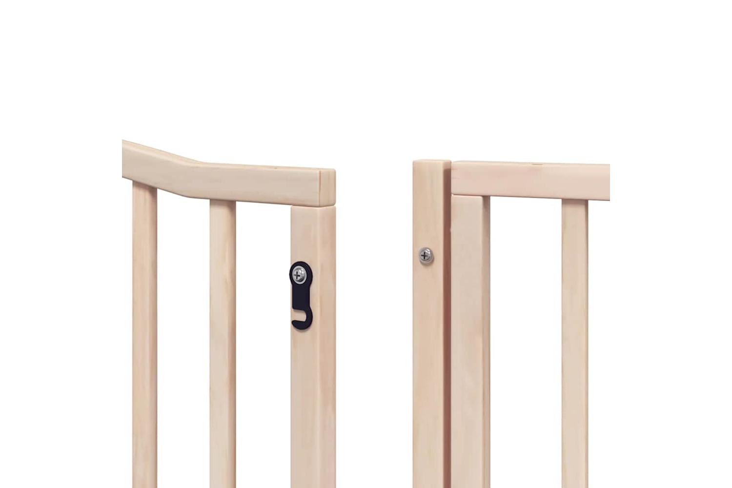 Vidaxl Dog Gate With Door Foldable 12 Panels 960 Cm Poplar Wood-10