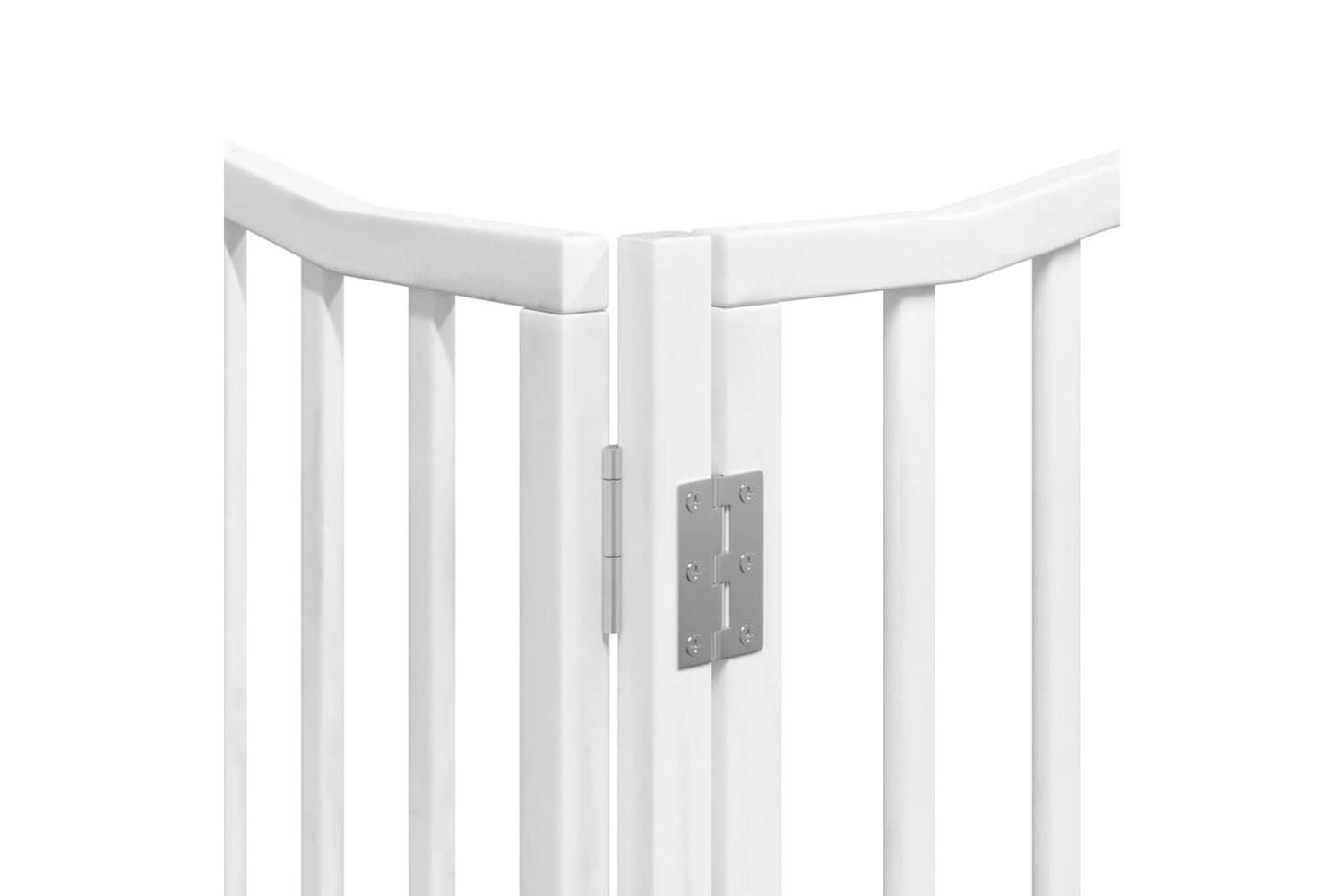 Vidaxl Dog Gate With Door Foldable 10 Panels White 800 Cm Poplar Wood-10