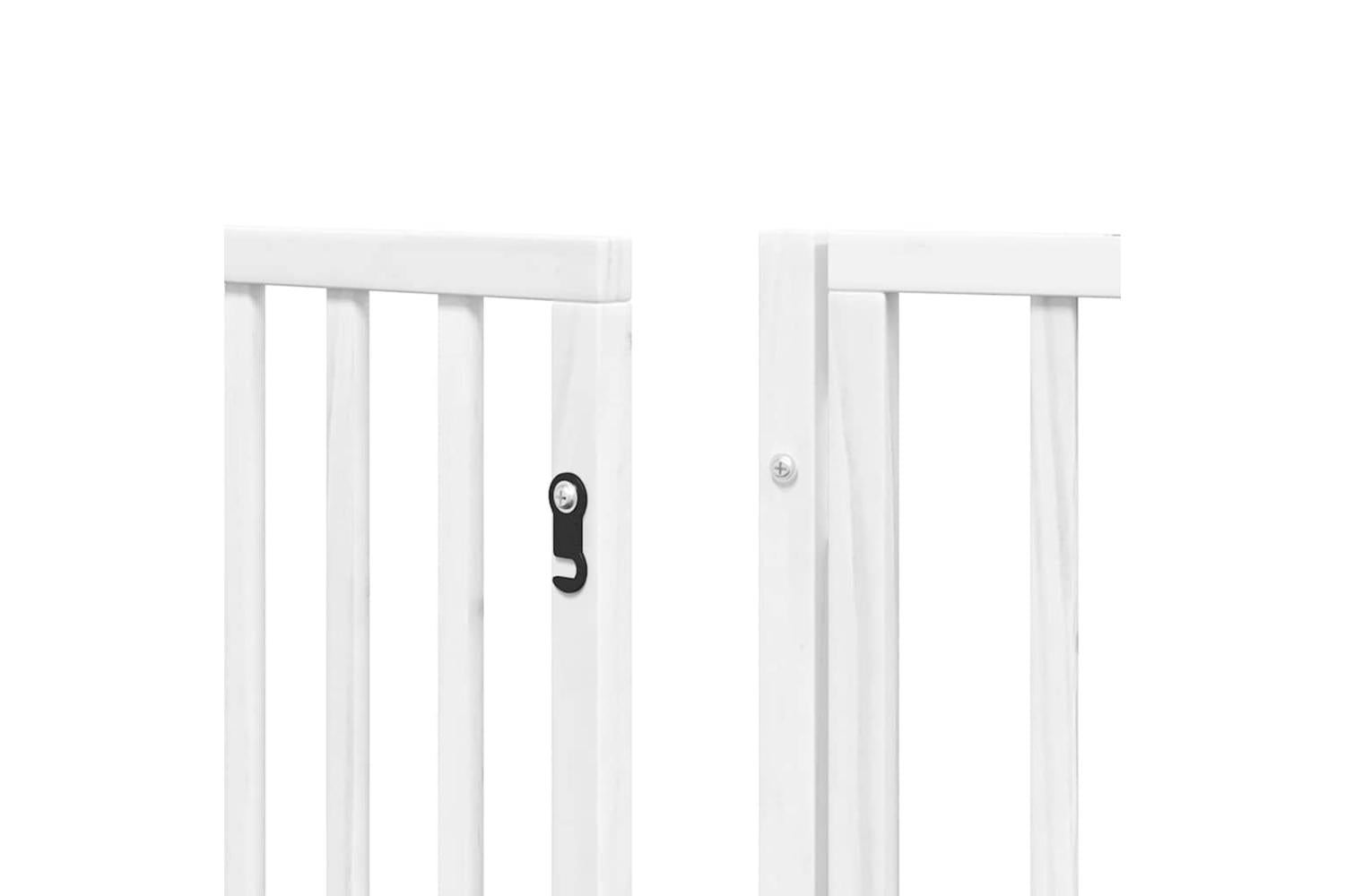 Vidaxl Dog Gate With Door Foldable 10 Panels White 800 Cm Poplar Wood-9