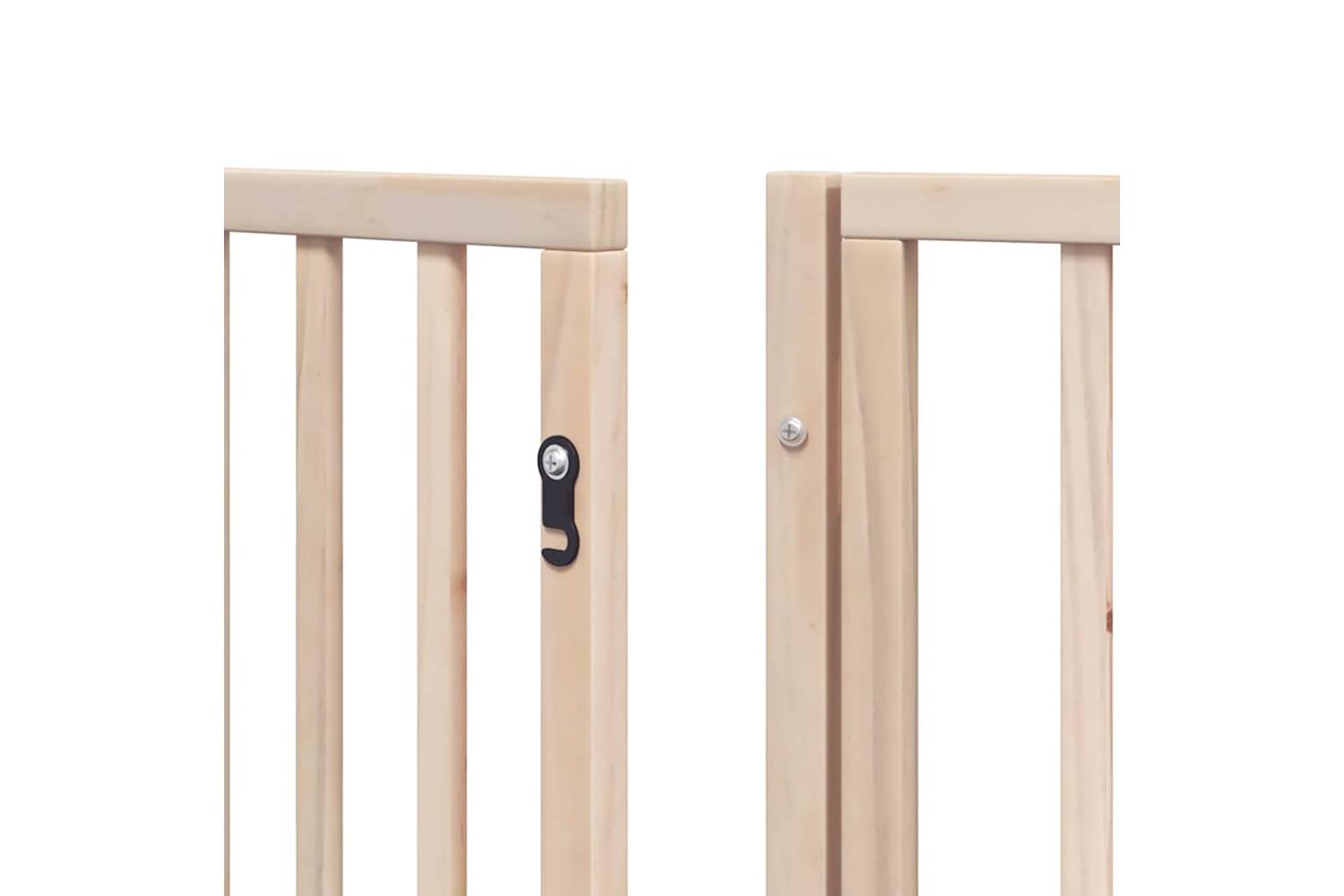 Vidaxl Dog Gate With Door Foldable 15 Panels 750 Cm Poplar Wood-10