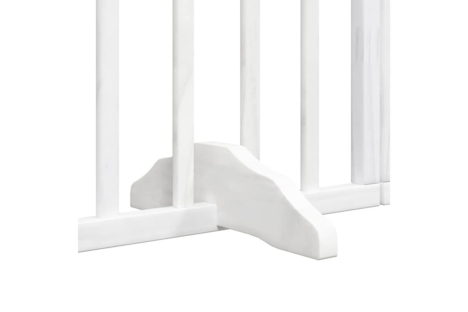 Vidaxl Dog Gate With Door Foldable 6 Panels White 480 Cm Poplar Wood-6