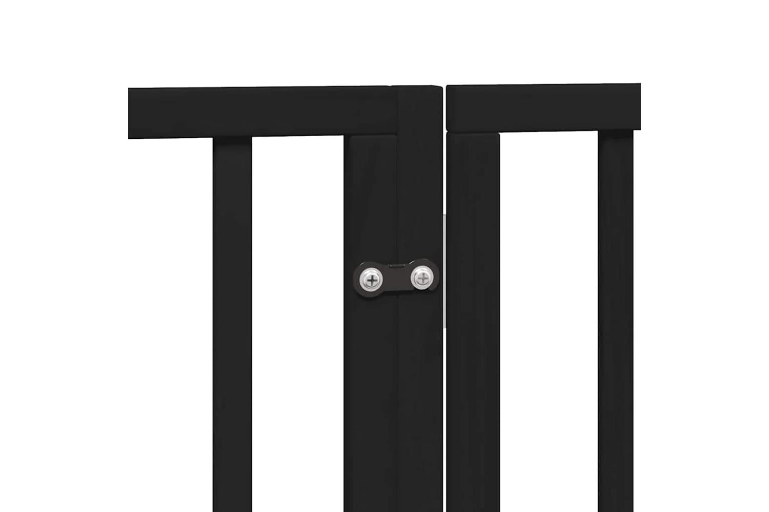 Vidaxl Dog Gate With Door Foldable 15 Panels Black 750 Cm Poplar Wood-7