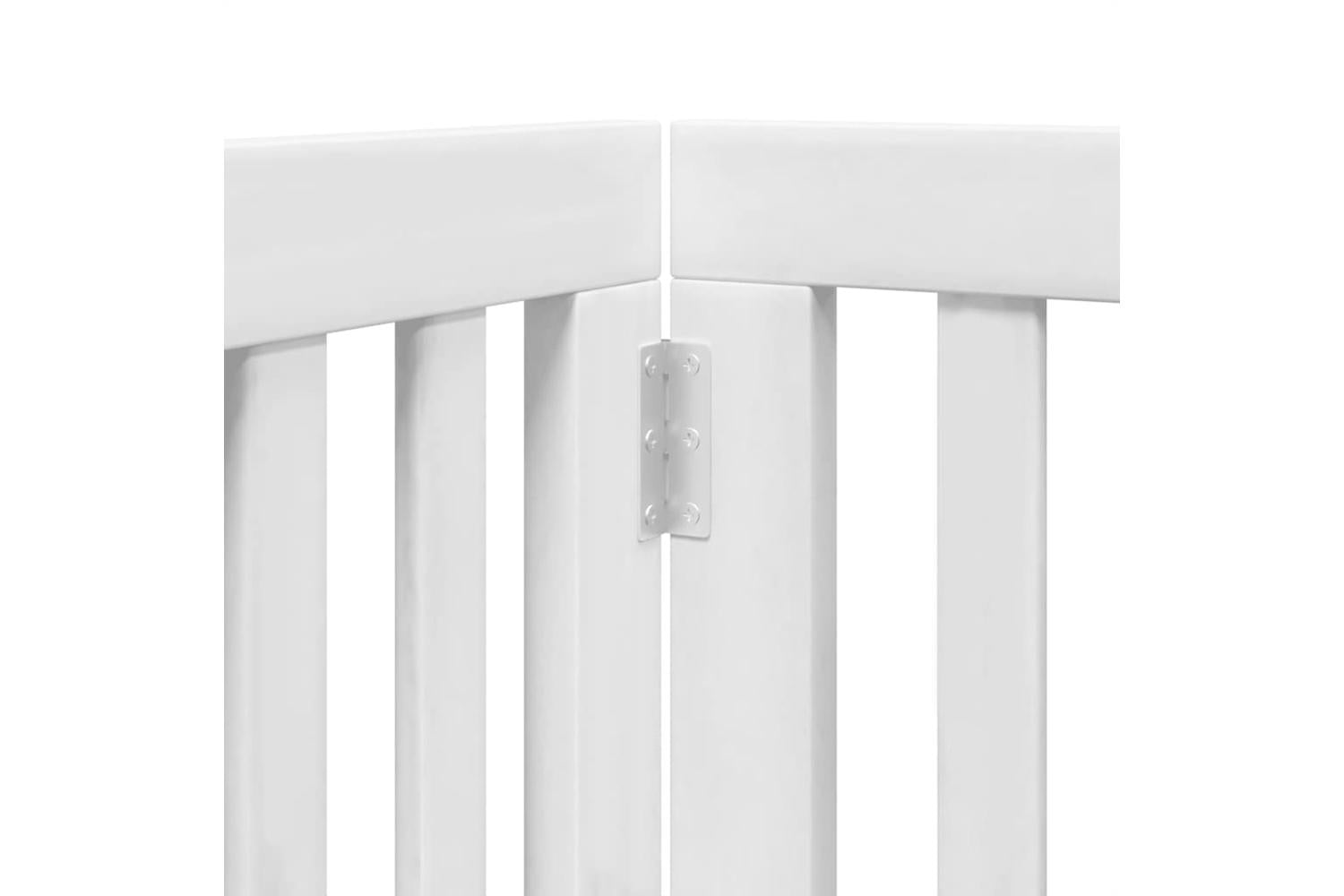 Vidaxl Dog Gate With Door Foldable 15 Panels White 750 Cm Poplar Wood-8
