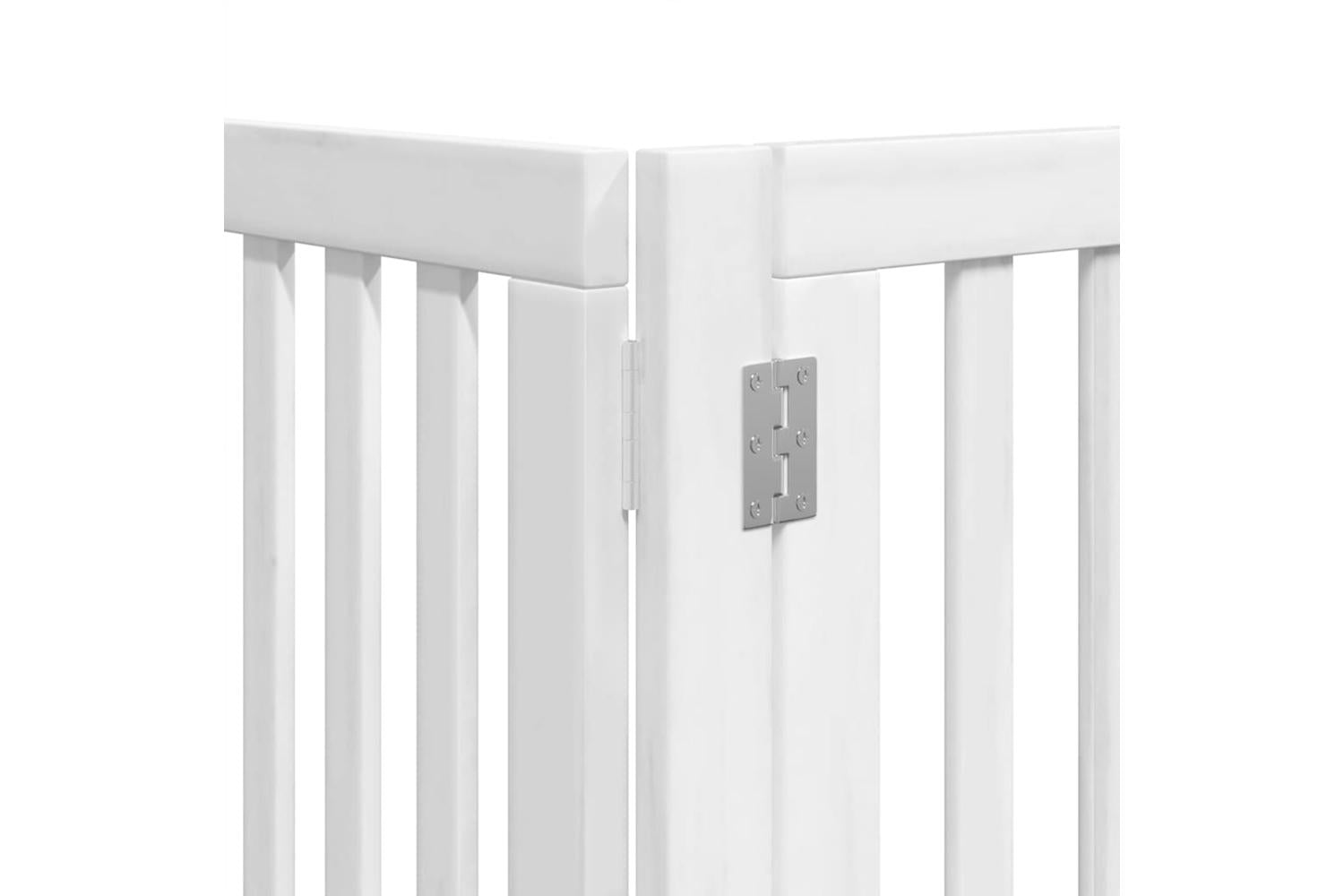 Vidaxl Dog Gate With Door Foldable 15 Panels White 750 Cm Poplar Wood-10