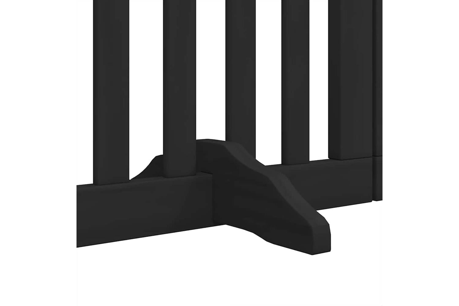 Vidaxl Dog Gate With Door Foldable 12 Panels Black 600 Cm Poplar Wood-6