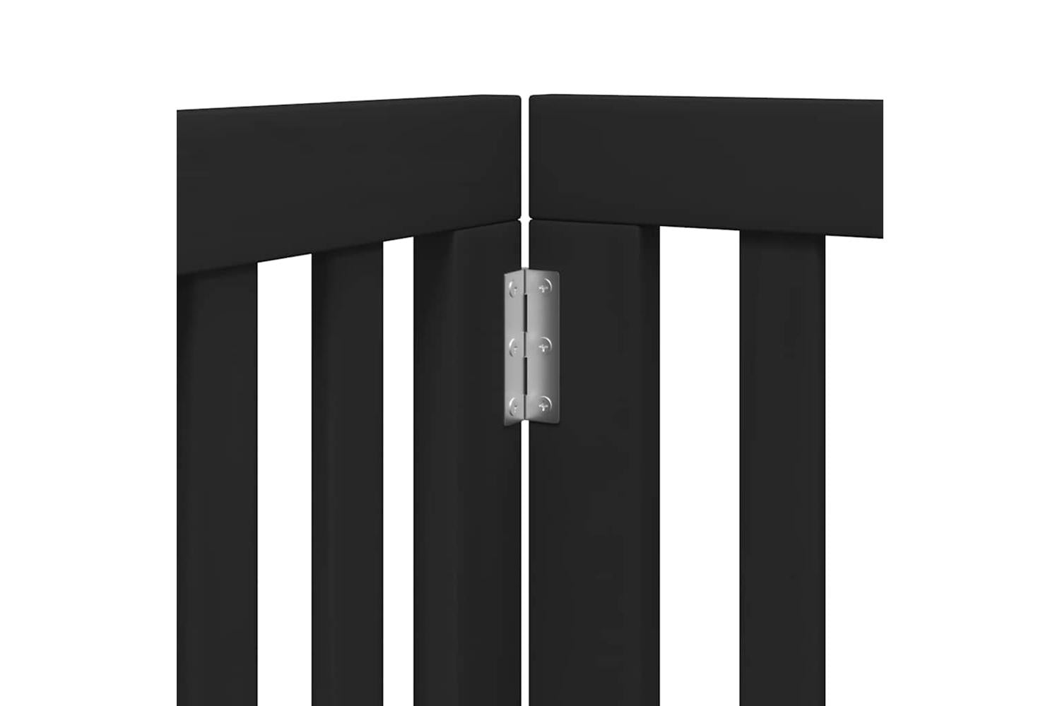 Vidaxl Dog Gate With Door Foldable 12 Panels Black 600 Cm Poplar Wood-8
